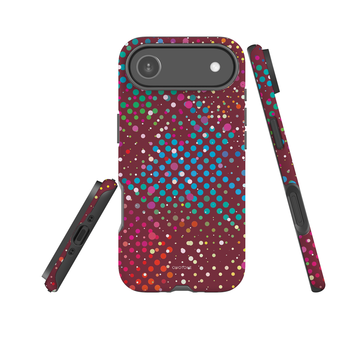 Burgundy Polka Dot iPhone 17 Pro (MagSafe) Case