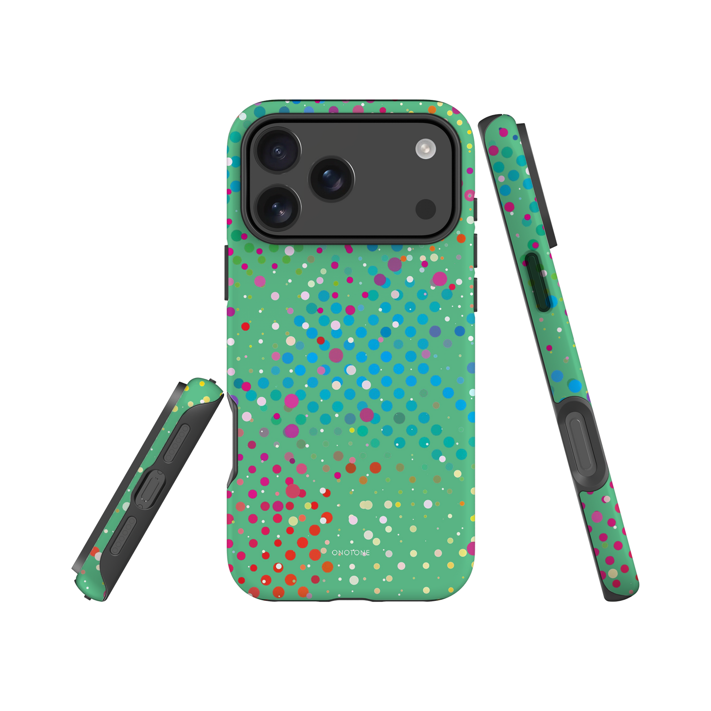 Medium Aquamarine Polka Dot iPhone 17 (MagSafe) Case