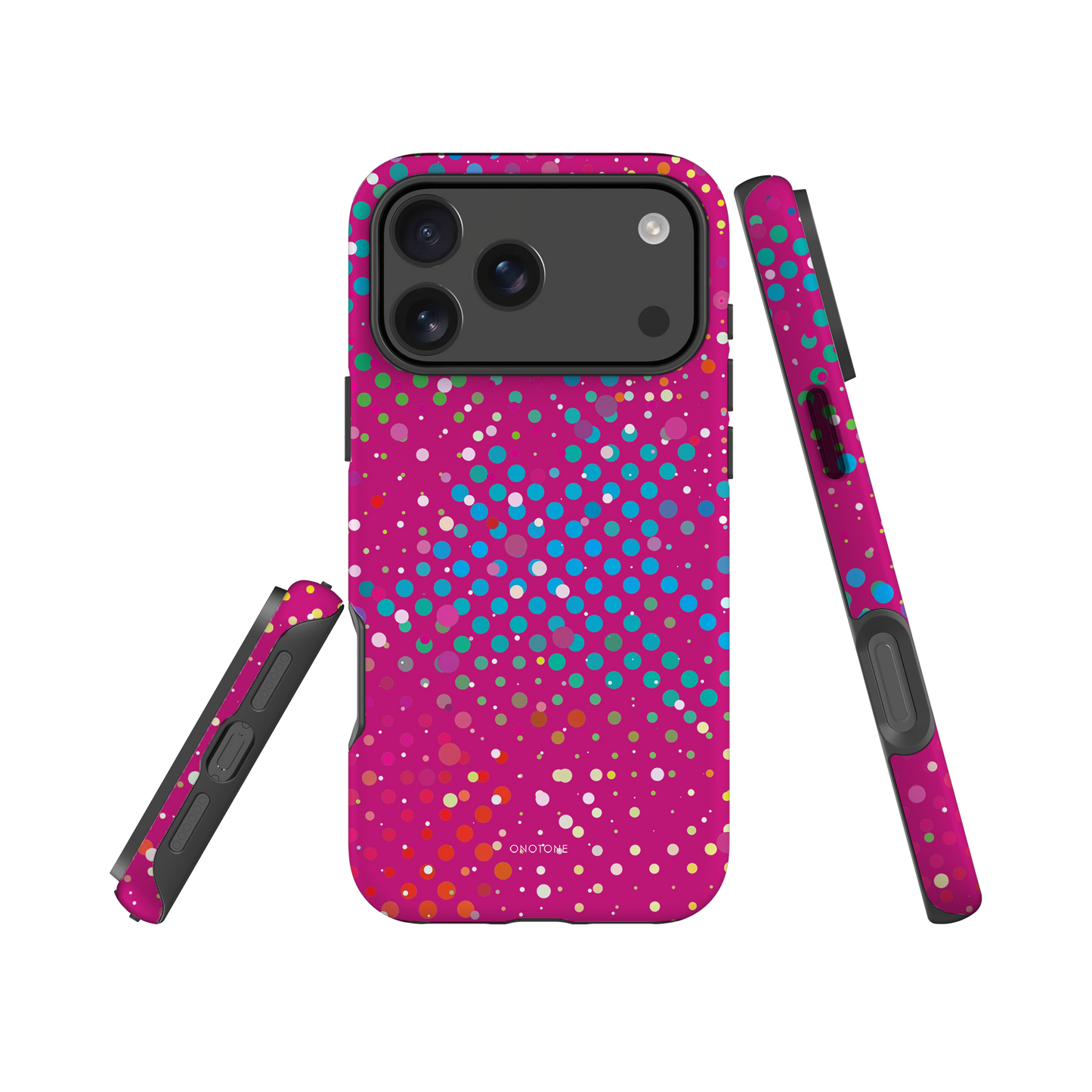 Cerise pink Polka Dot iPhone 17 (MagSafe) Case