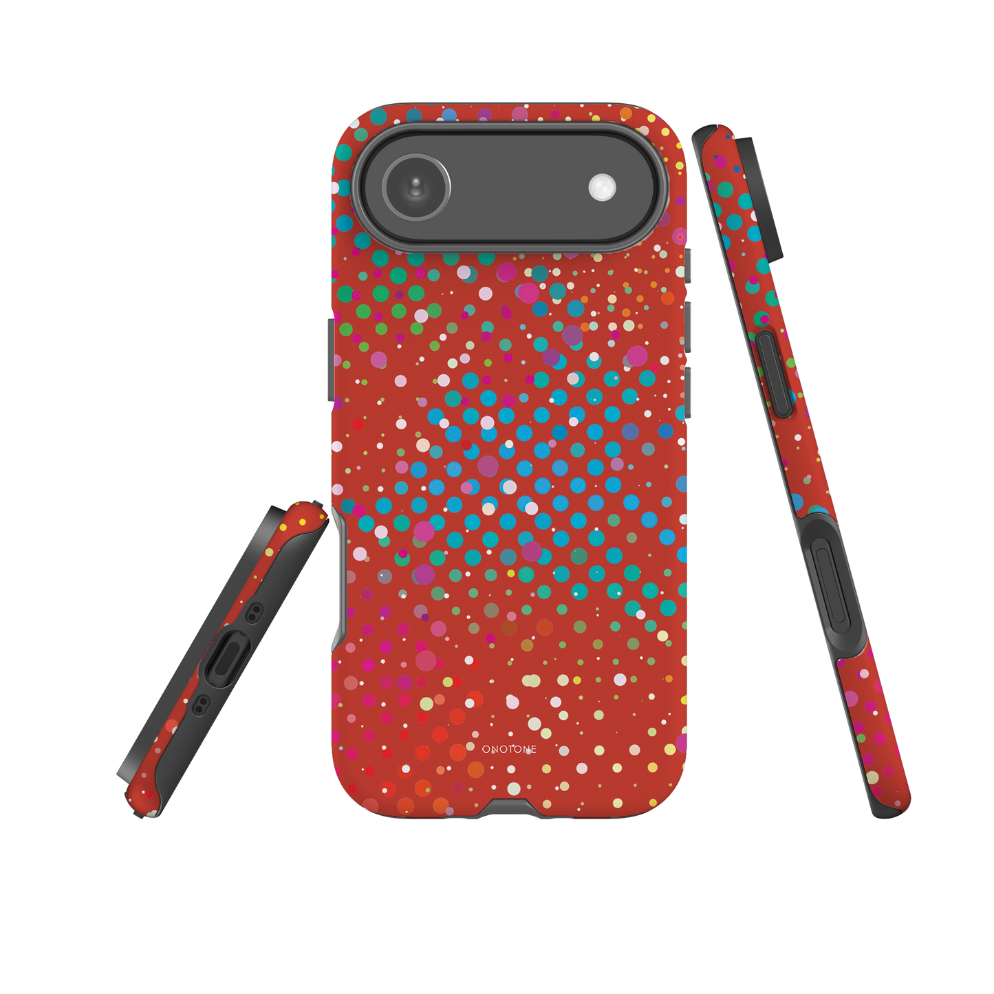 Crimson Brown Polka Dot iPhone 17 Pro (MagSafe) Case