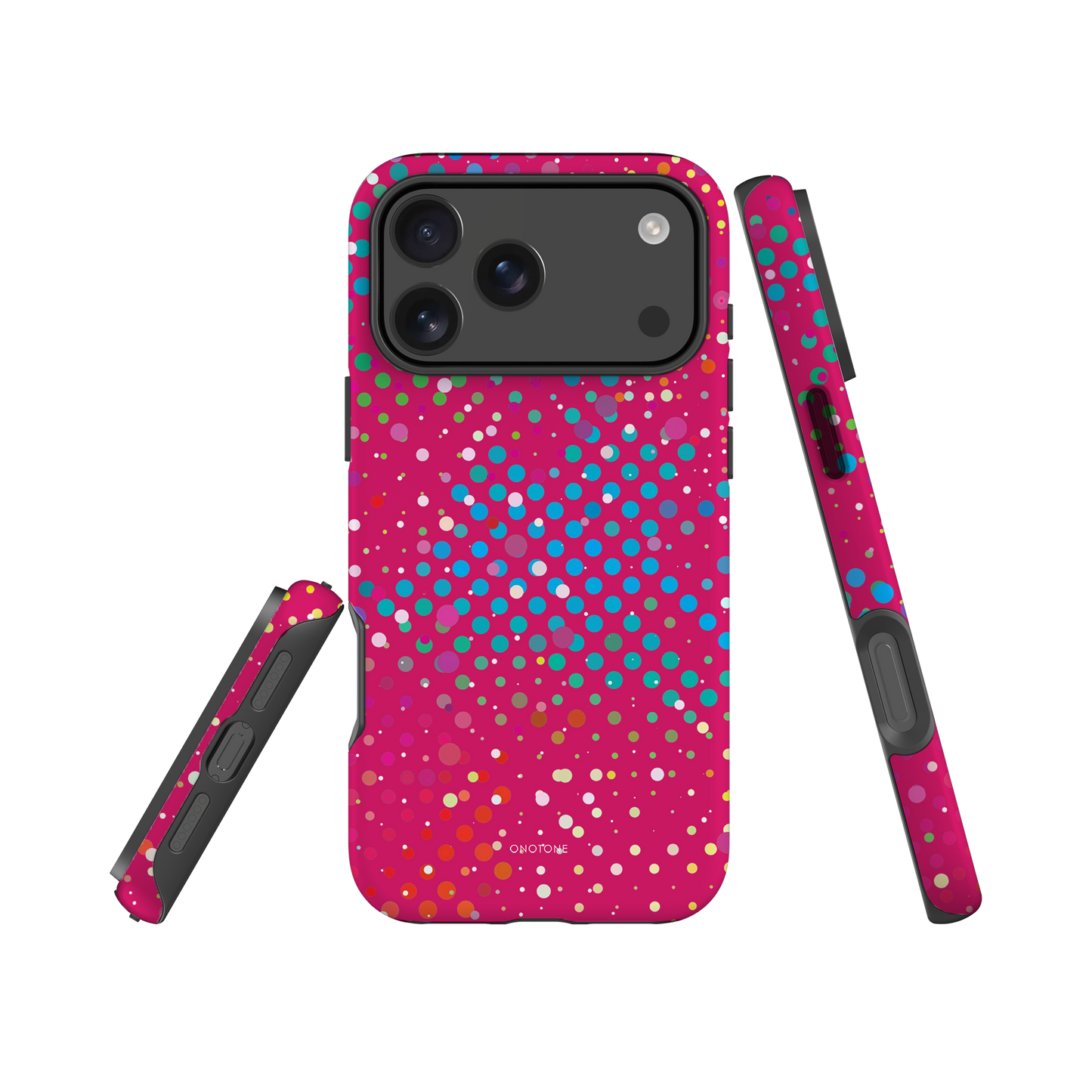 Dark Pink Magenta Polka Dot iPhone 17 (MagSafe) Case