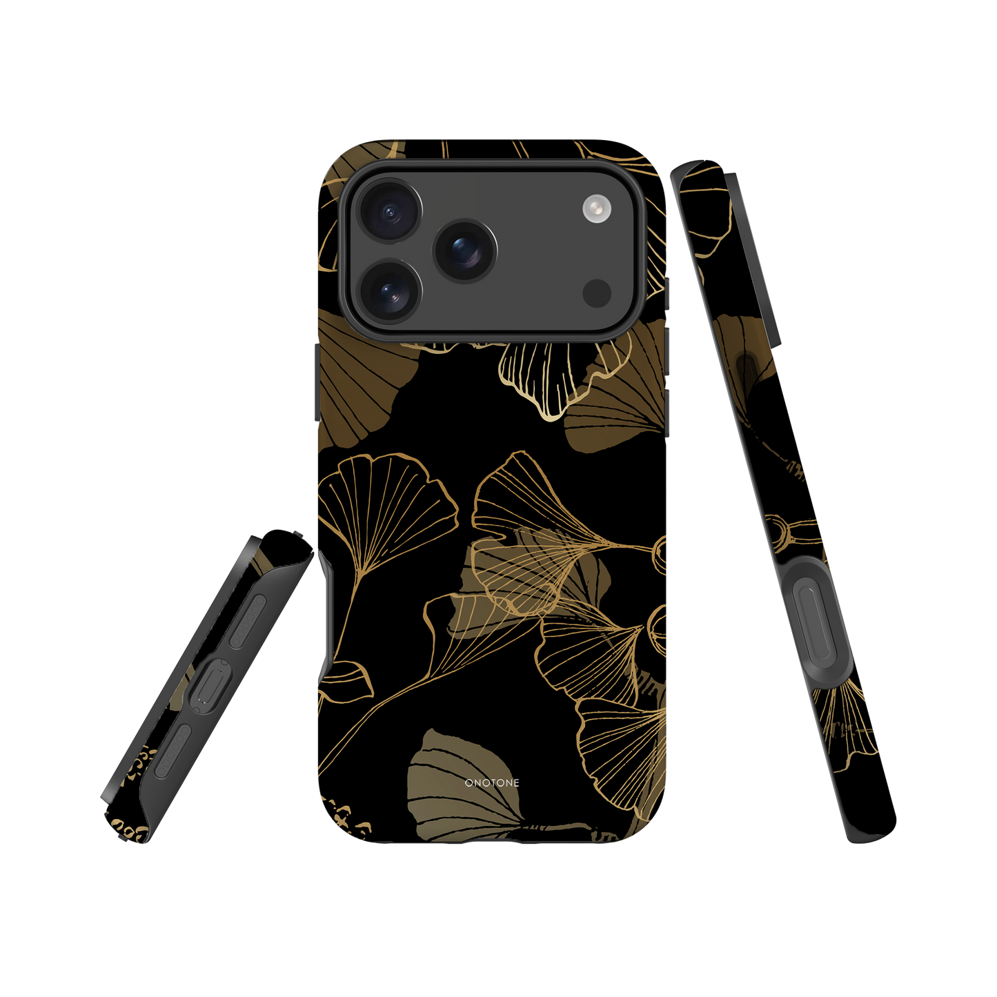 Japanese traditional design indigo iPhone® Case Ginkgo leaves (IND-018)