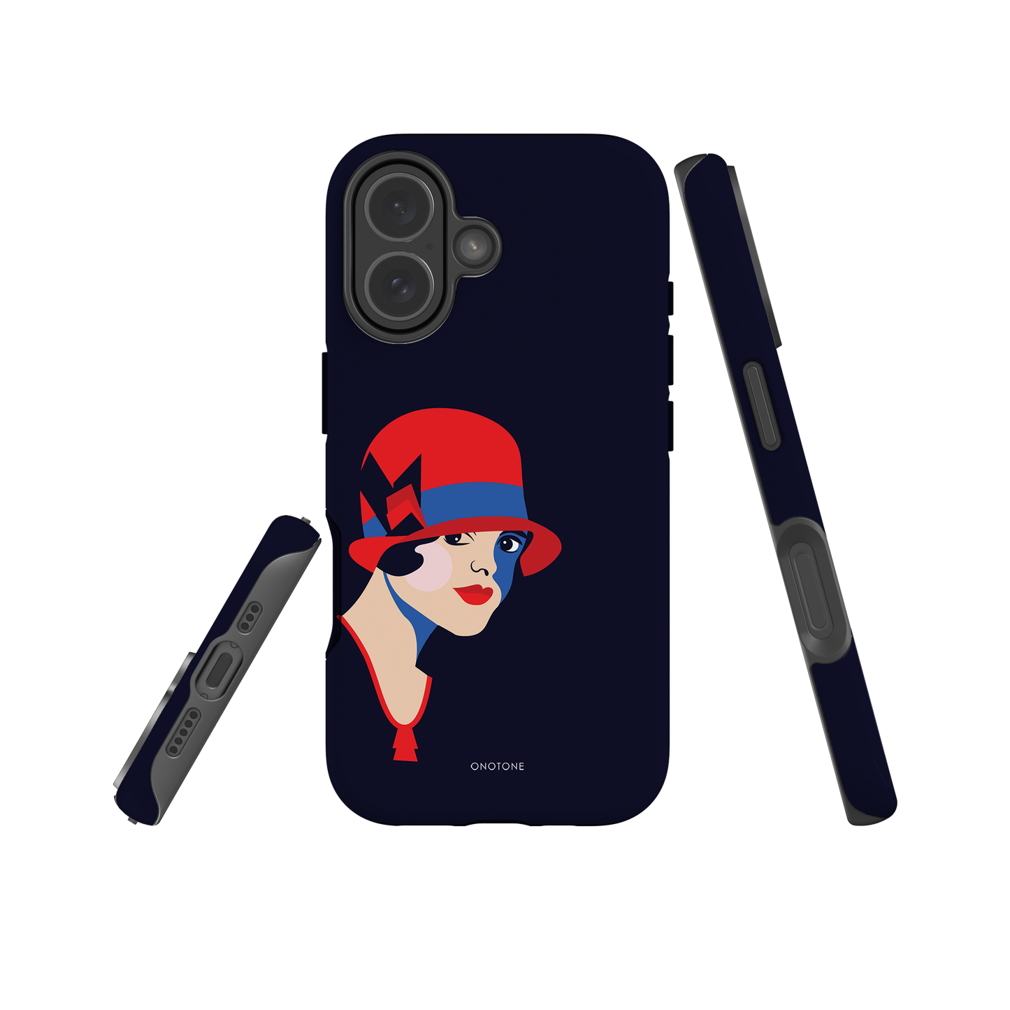 Dual Layer dark blue modern iPhone® Case ( MD-3521)