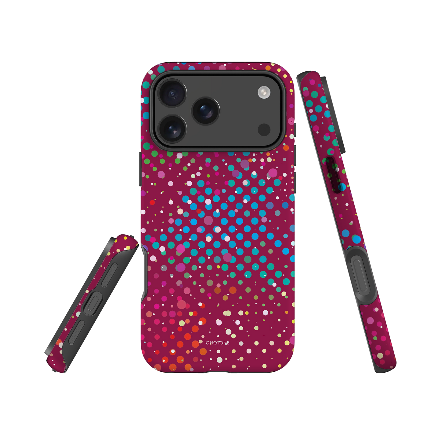 Deep Maroon Polka Dot iPhone 17 (MagSafe) Case