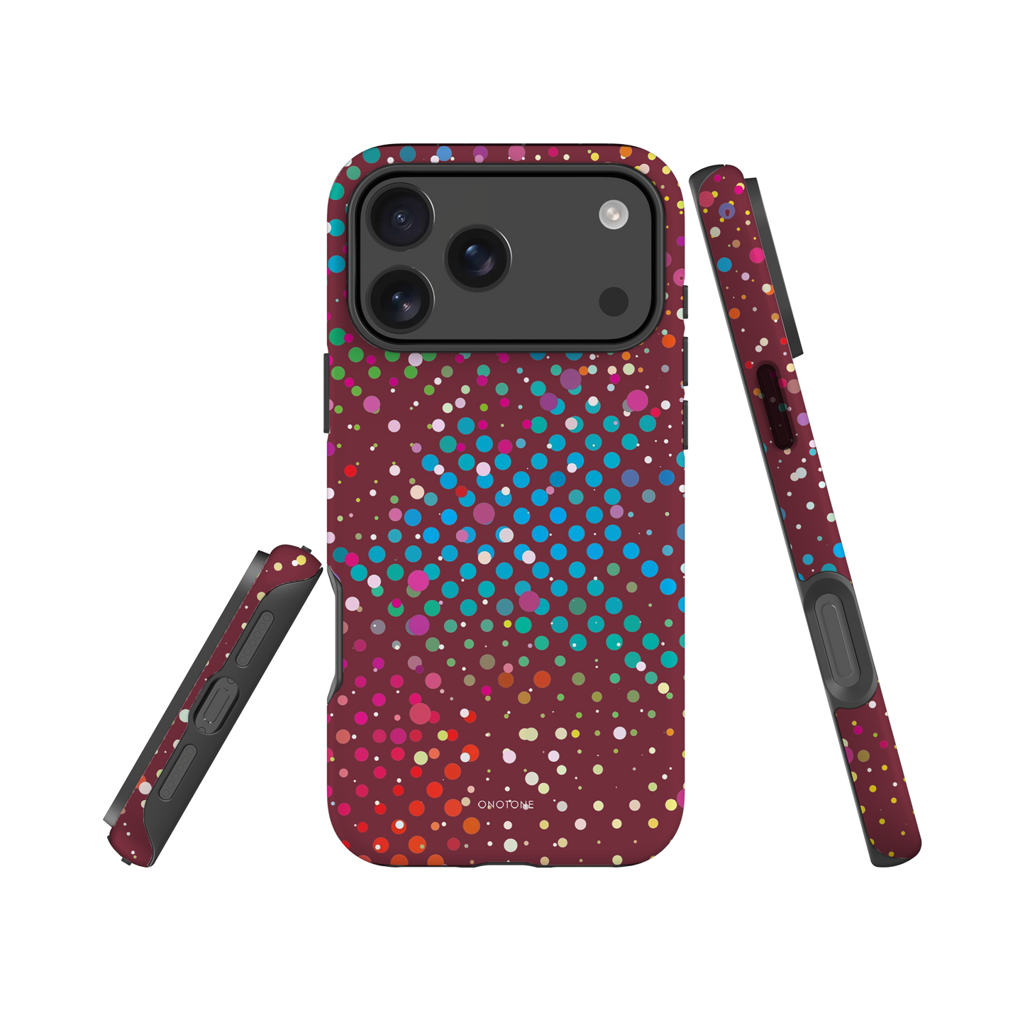 Burgundy Polka Dot iPhone 17 (MagSafe) Case