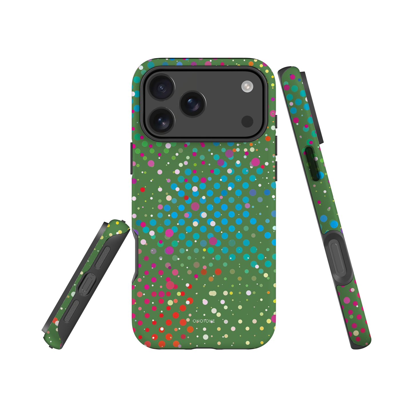 Forest Green Polka Dot iPhone 17 (MagSafe) Case
