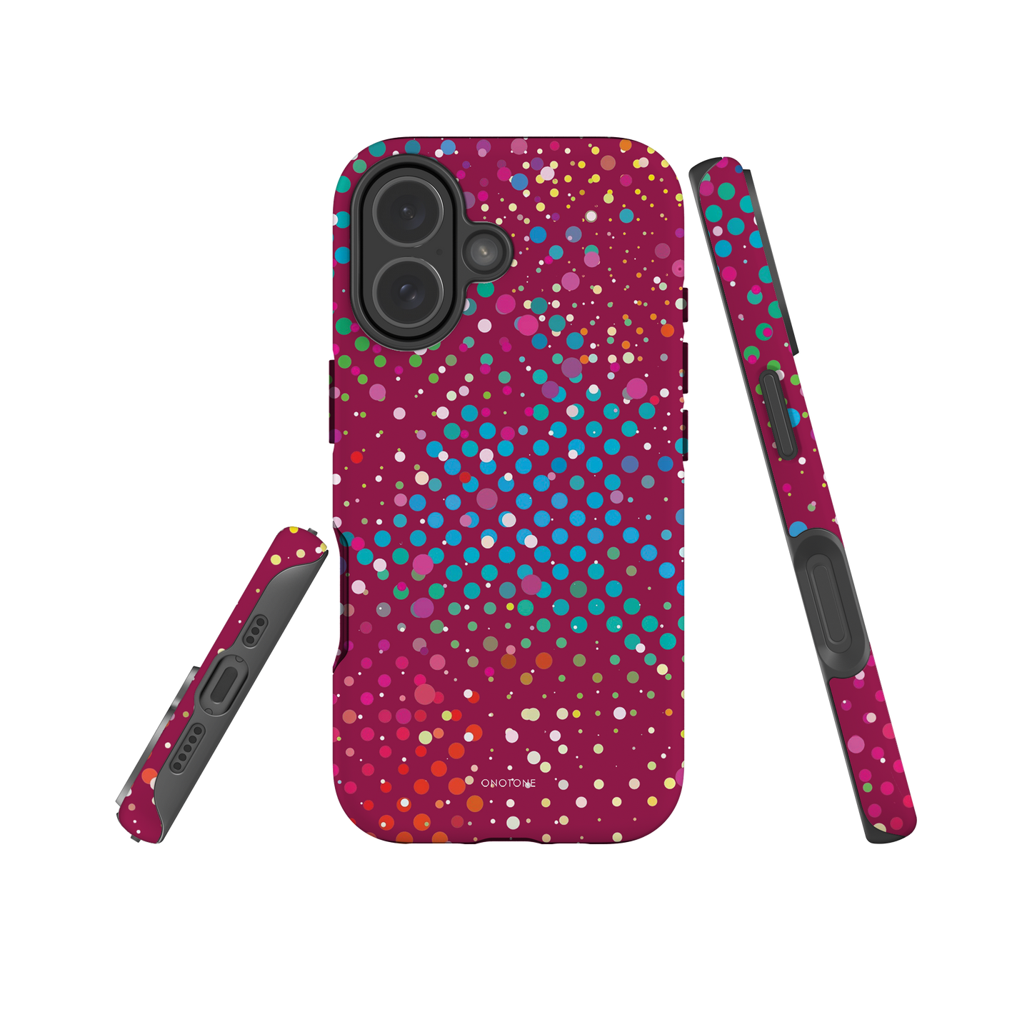 Deep Maroon Polka Dot iPhone 17 (MagSafe) Case