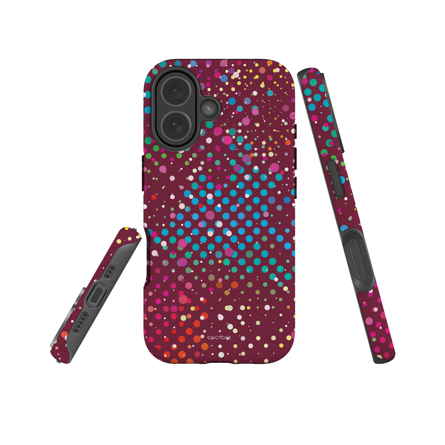 Burgundy Brown Polka Dot iPhone 17 (MagSafe) Case