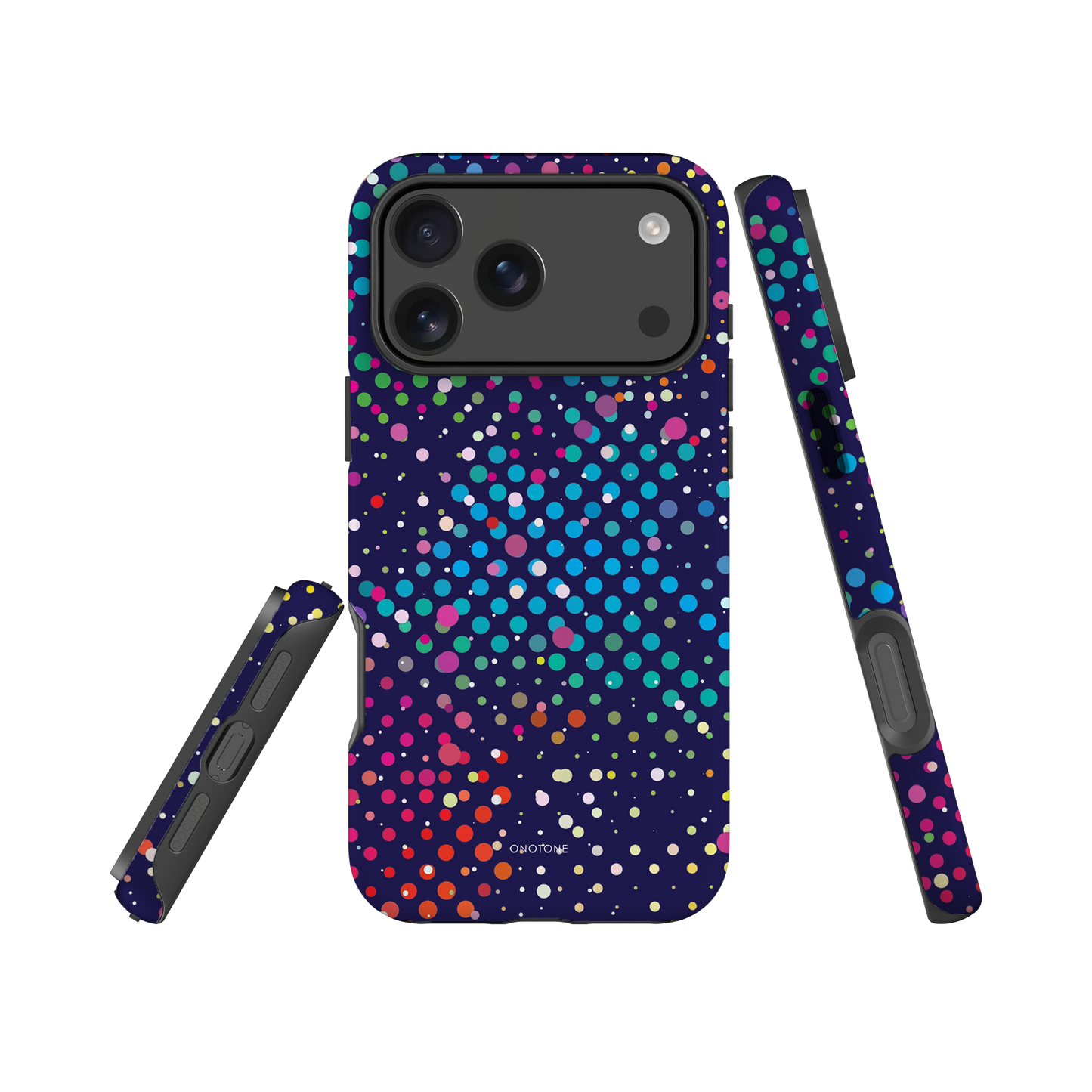 Dark Blue Polka Dot iPhone 17 (MagSafe) Case