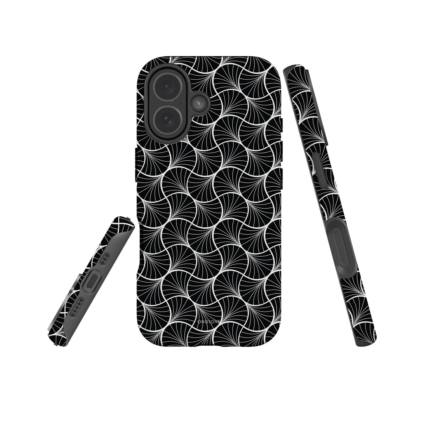 Japanese design indigo iPhone® Case with ginkgo patterns  (IND-036)