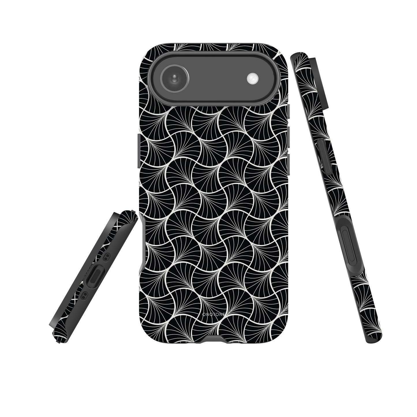 Japanese design indigo iPhone® Case with ginkgo patterns  (IND-036)