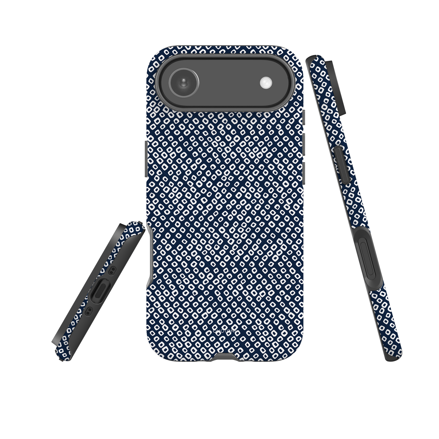 Japanese design indigo iPhone® Case with dotted patterns (IND-004)
