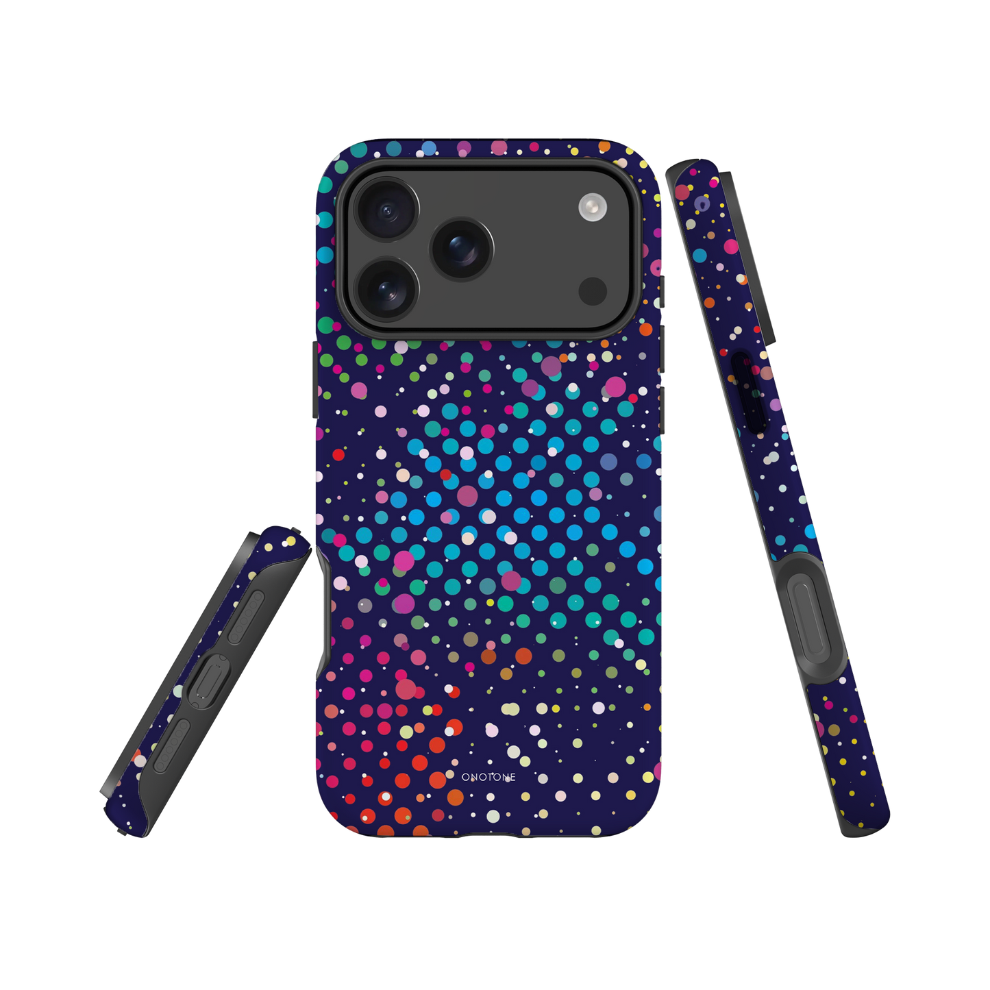 Dark Blue Polka Dot iPhone 17 Pro (MagSafe) Case