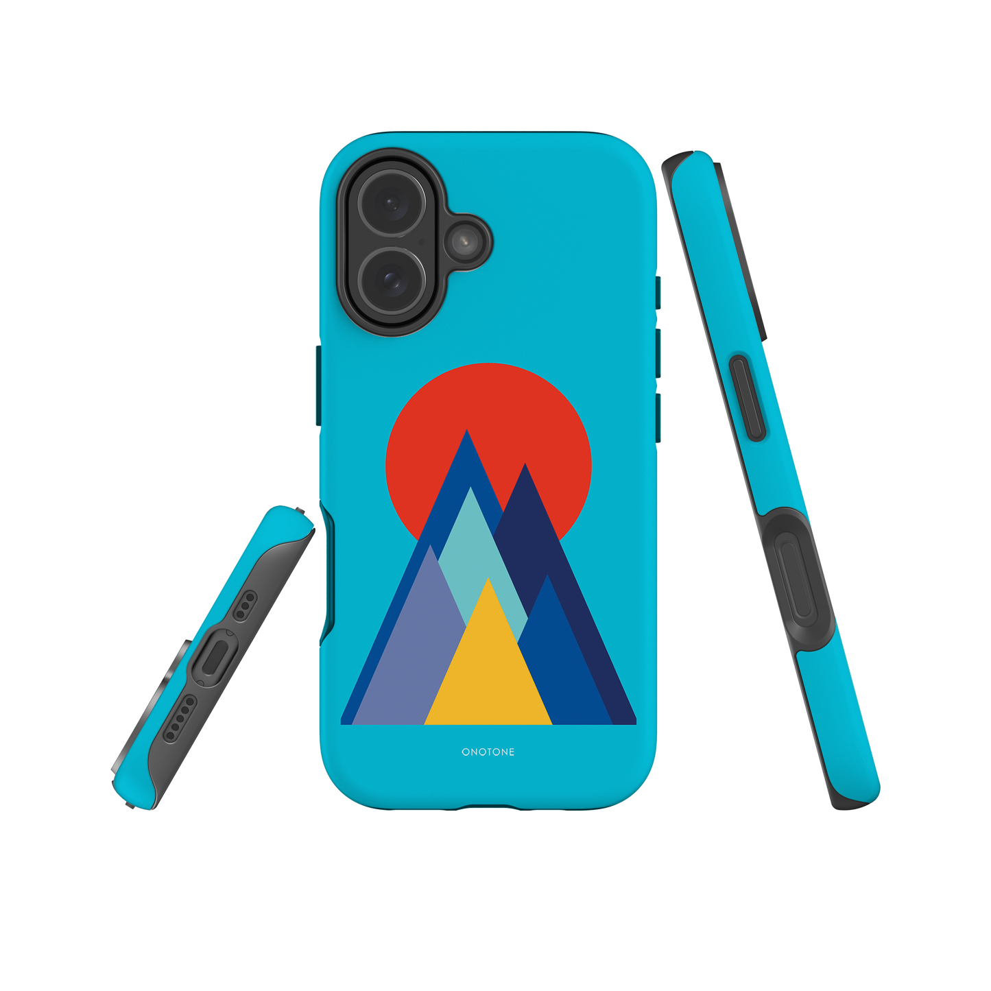 Dual Layer blue modern iPhone® Case ( MD-2737)