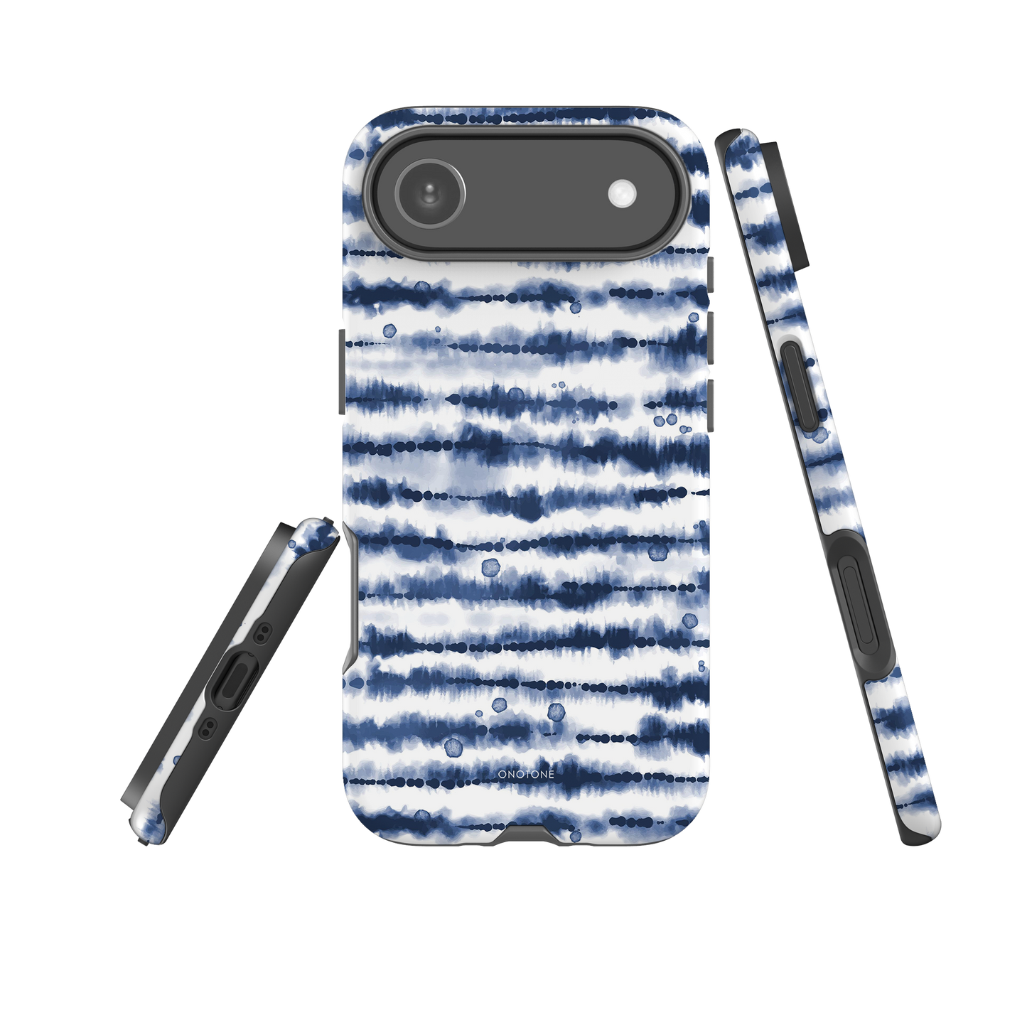 Japanese design indigo iPhone® Case with hand drawn patterns (IND-002)