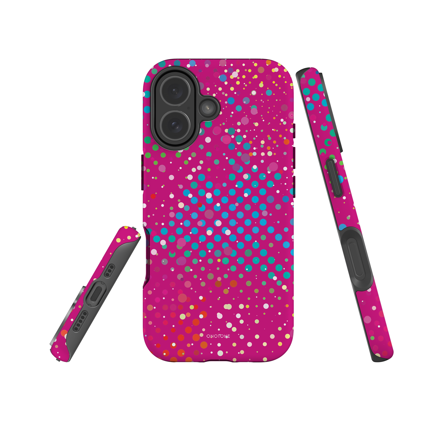 Cerise pink Polka Dot iPhone 17 (MagSafe) Case