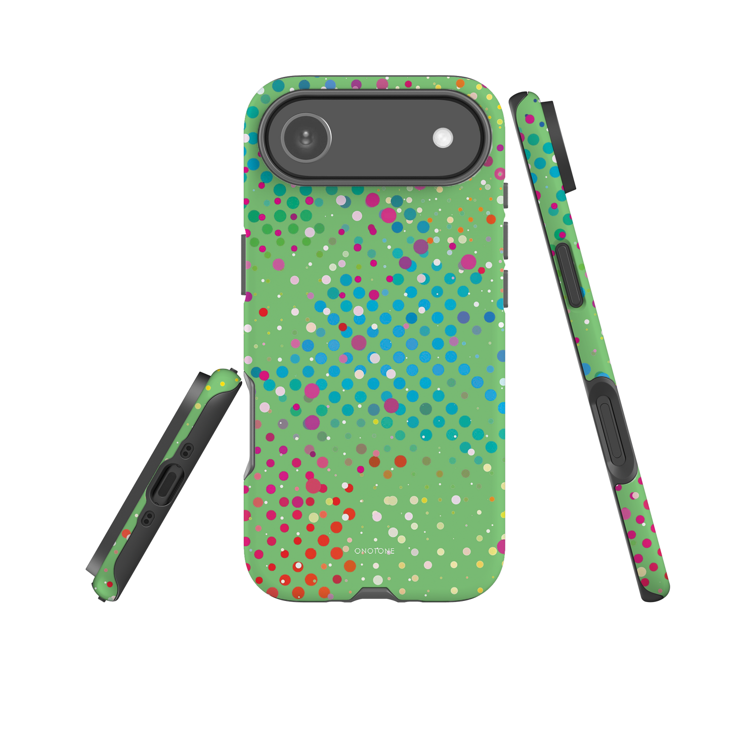 Pale Olive Green Polka Dot iPhone 17 Pro (MagSafe) Case