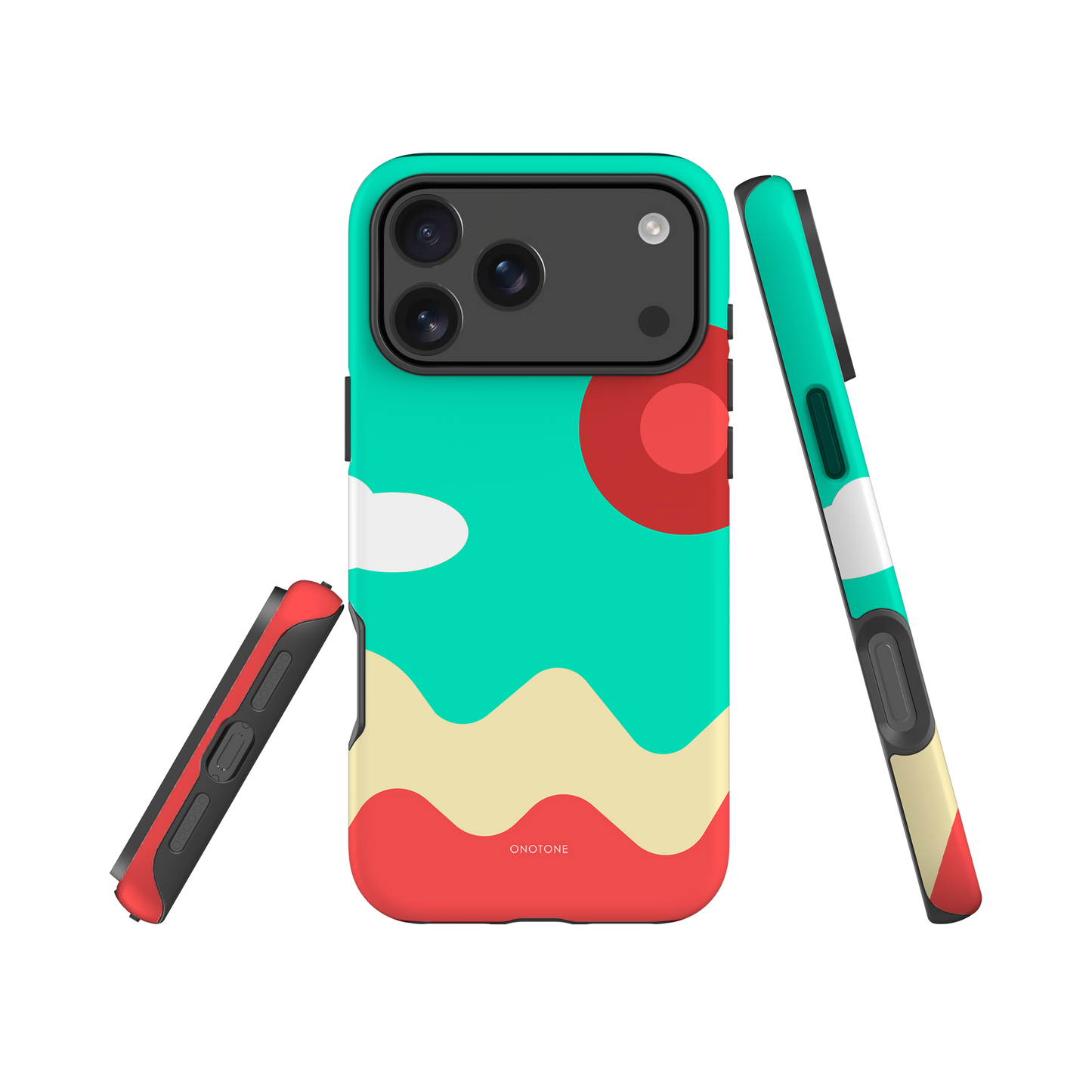 Dual Layer light blue modern iPhone® Case ( MD-1897)