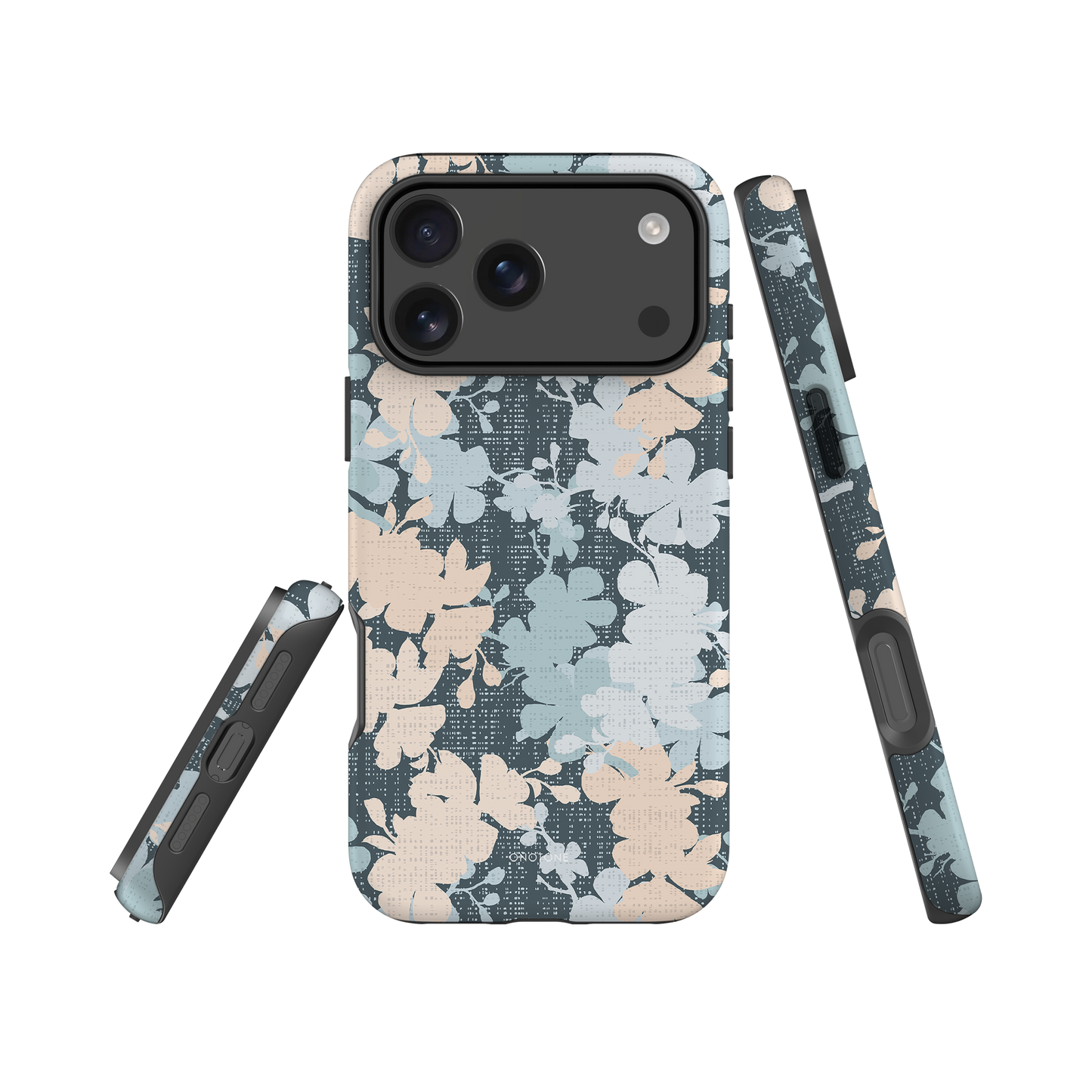 Japanese design indigo iPhone® Case with sakura flower patterns (IND-020)