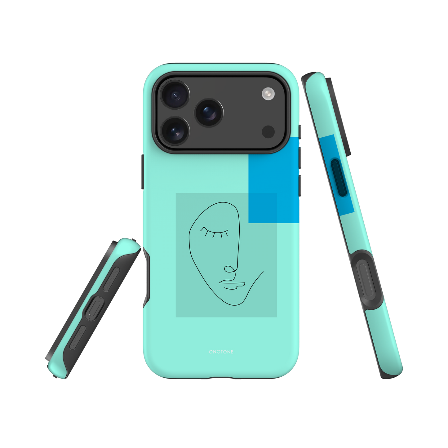 Dual Layer blue modern iPhone® Case ( MD-3745)