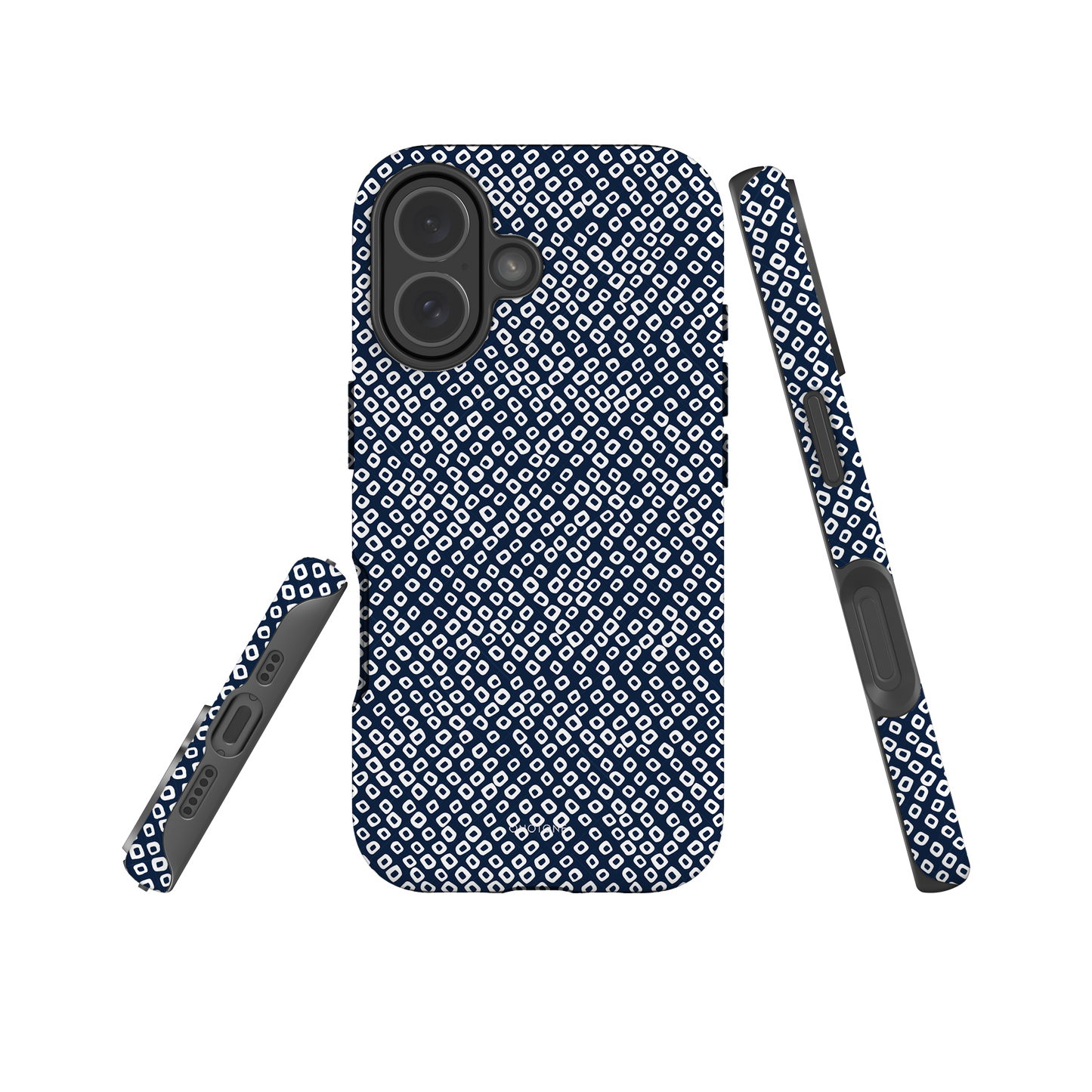 Japanese design indigo iPhone® Case with dotted patterns (IND-004)