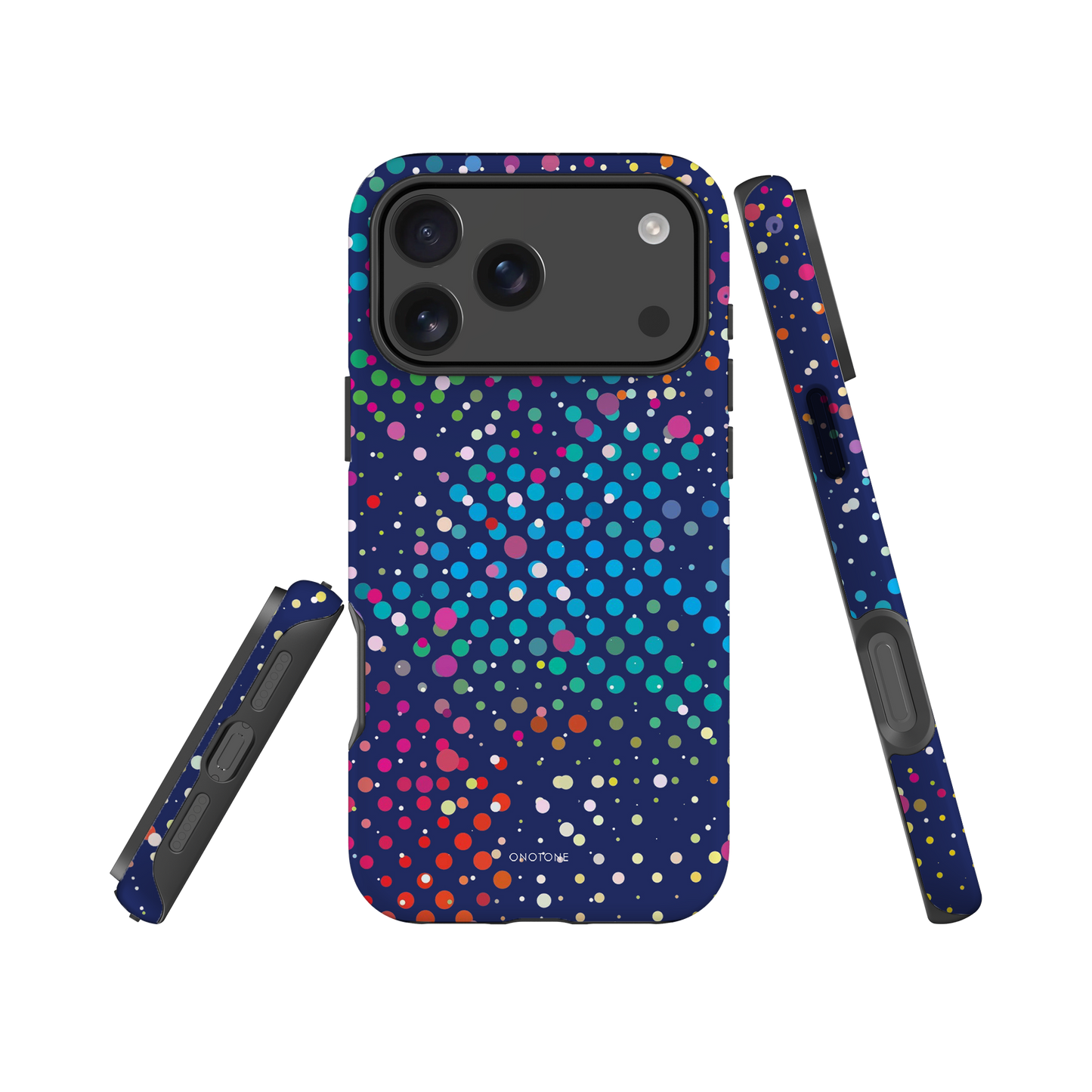 Midnight Blue Polka Dot iPhone 17 Pro (MagSafe) Case
