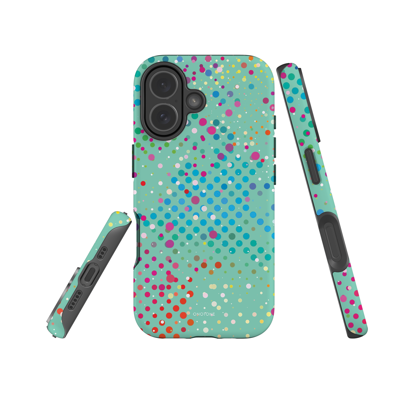 Middle Blue Green Polka Dot iPhone 17 (MagSafe) Case