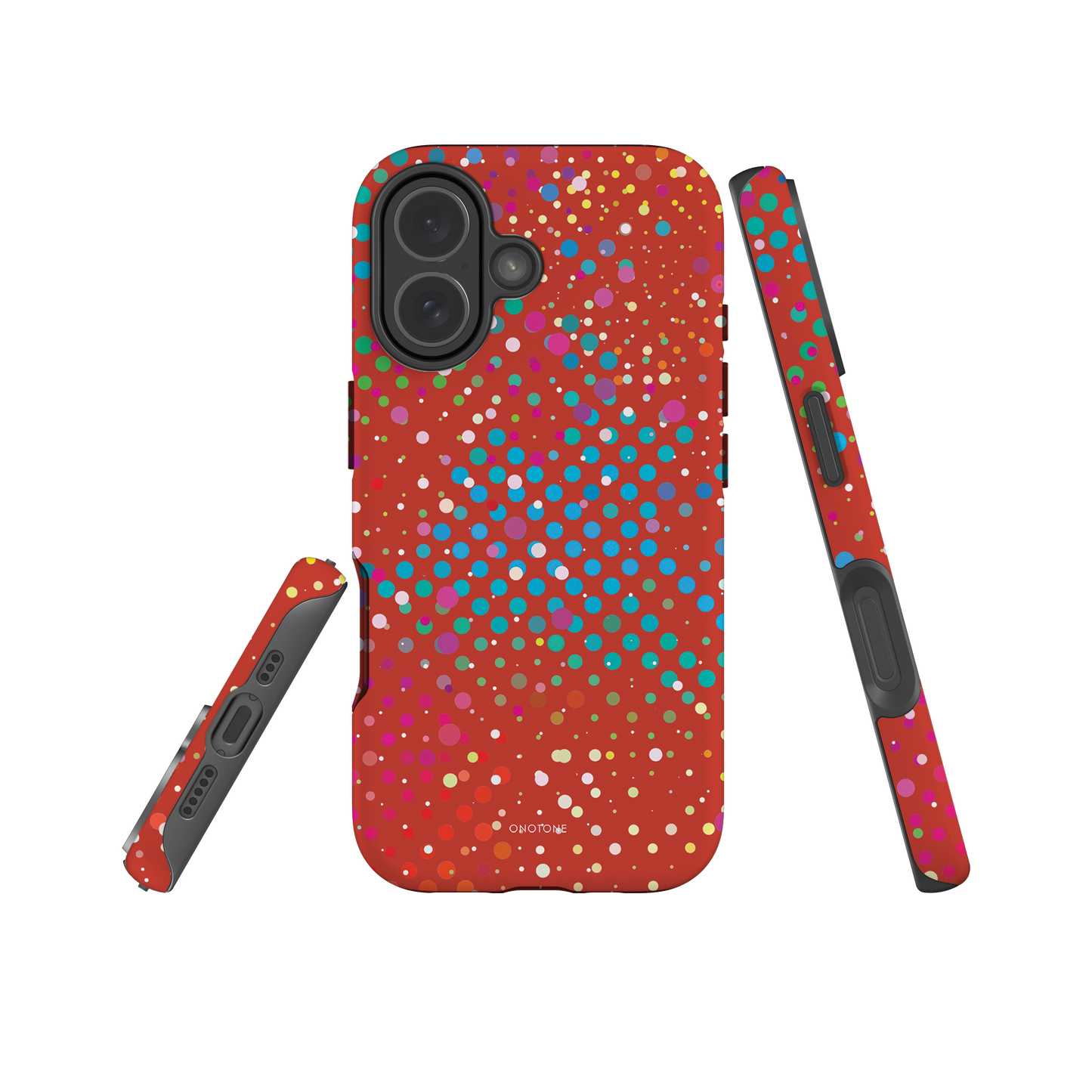 Crimson Brown Polka Dot iPhone 17 (MagSafe) Case
