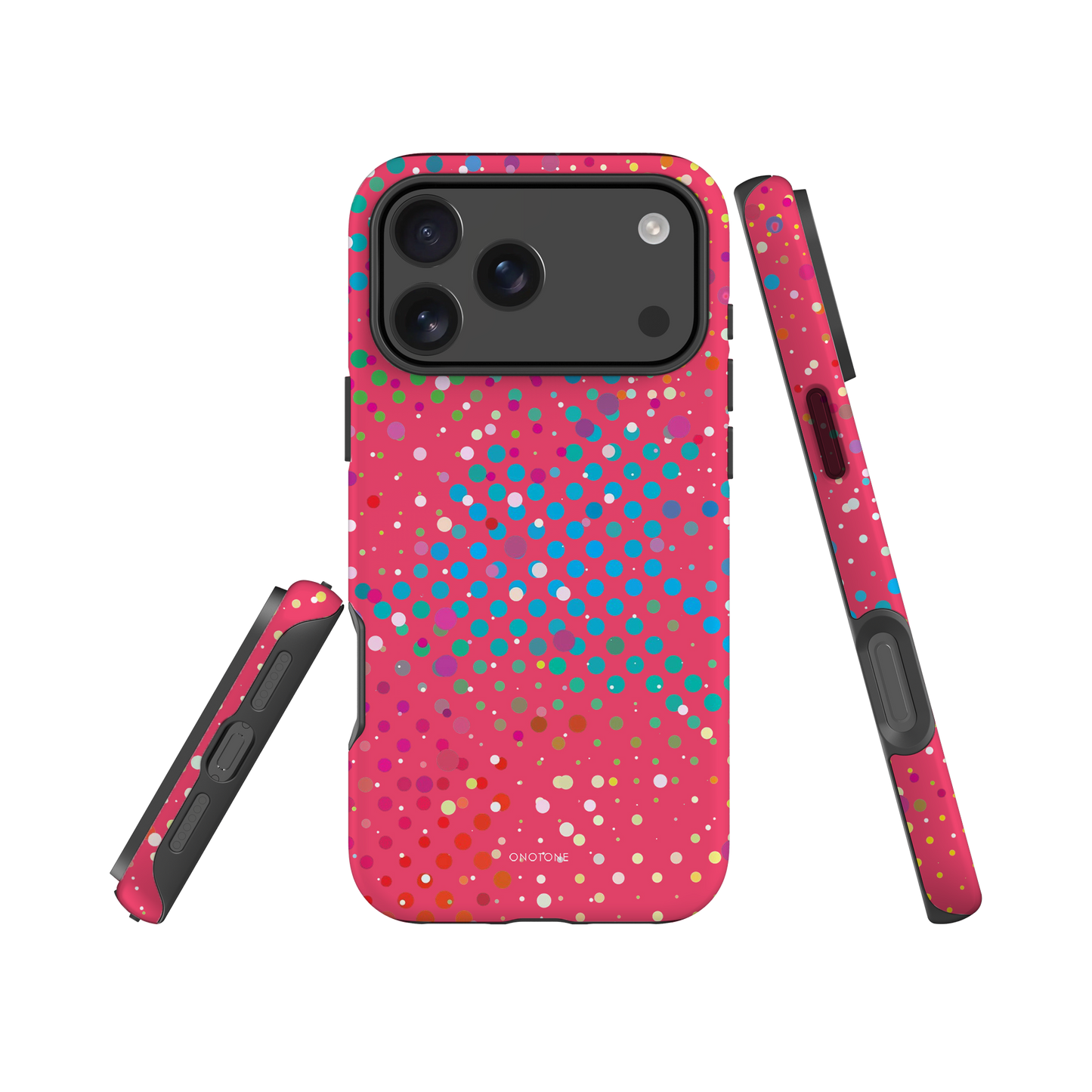 Redish Pink Polka Dot iPhone 17 Pro (MagSafe) Case