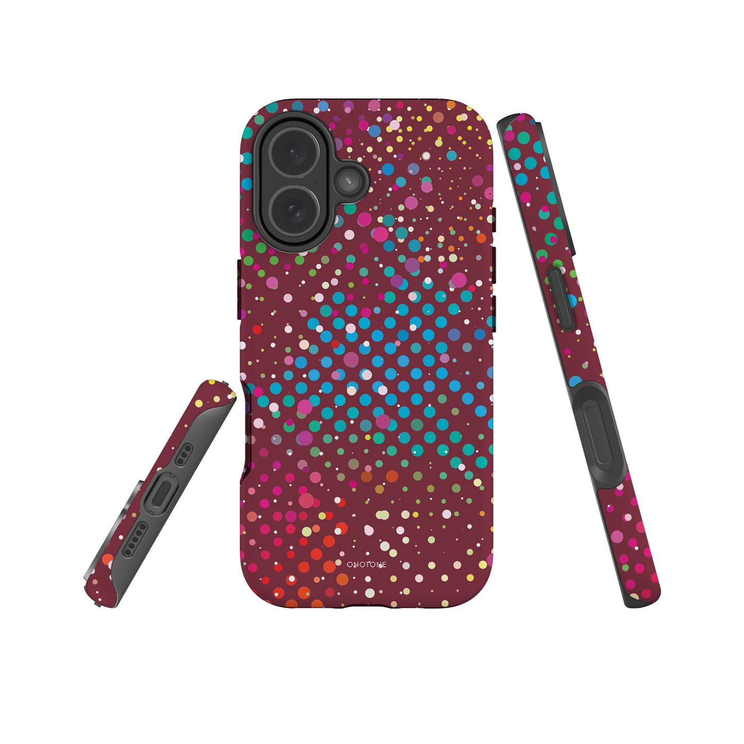 Burgundy Polka Dot iPhone 17 (MagSafe) Case