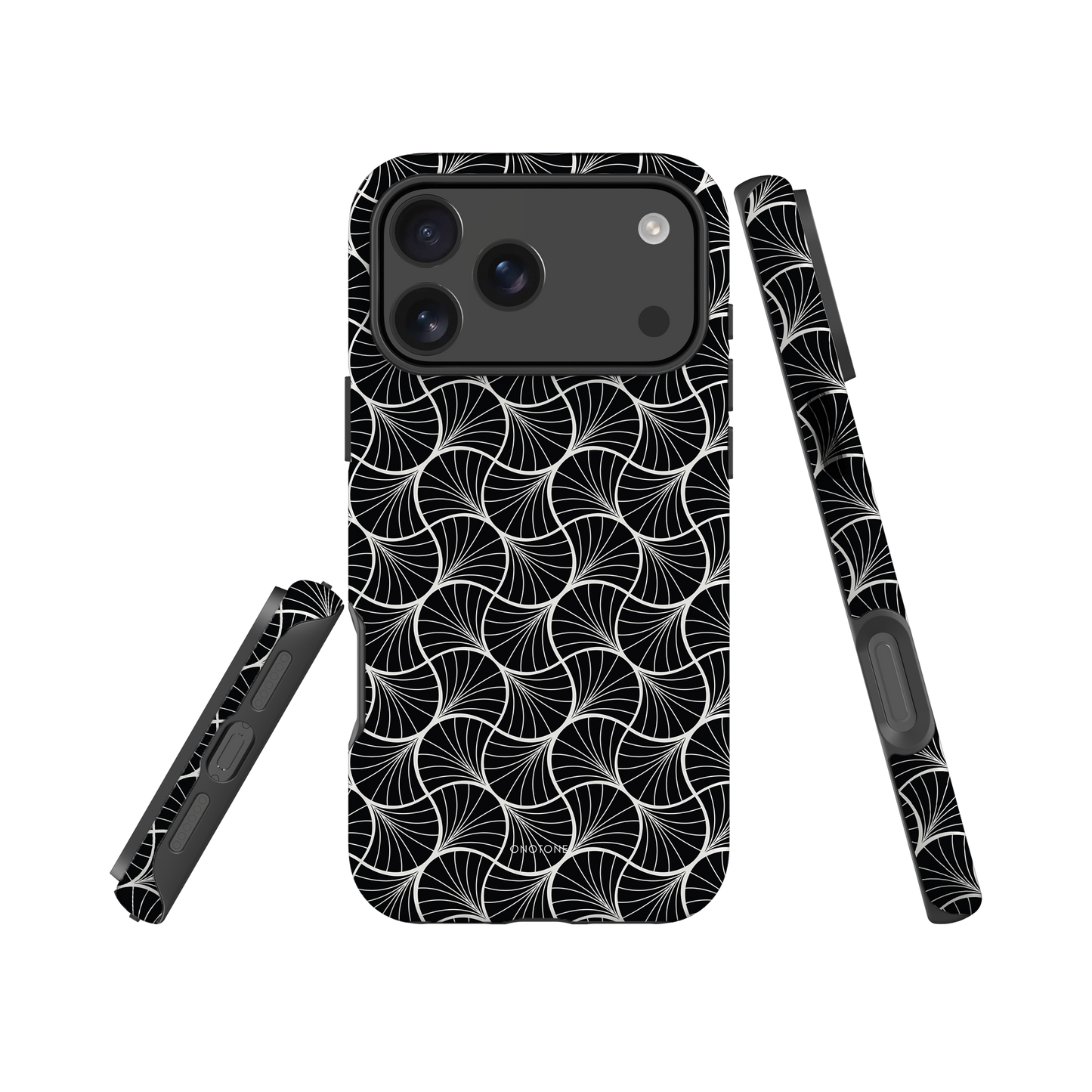 Japanese design indigo iPhone® Case with ginkgo patterns  (IND-036)