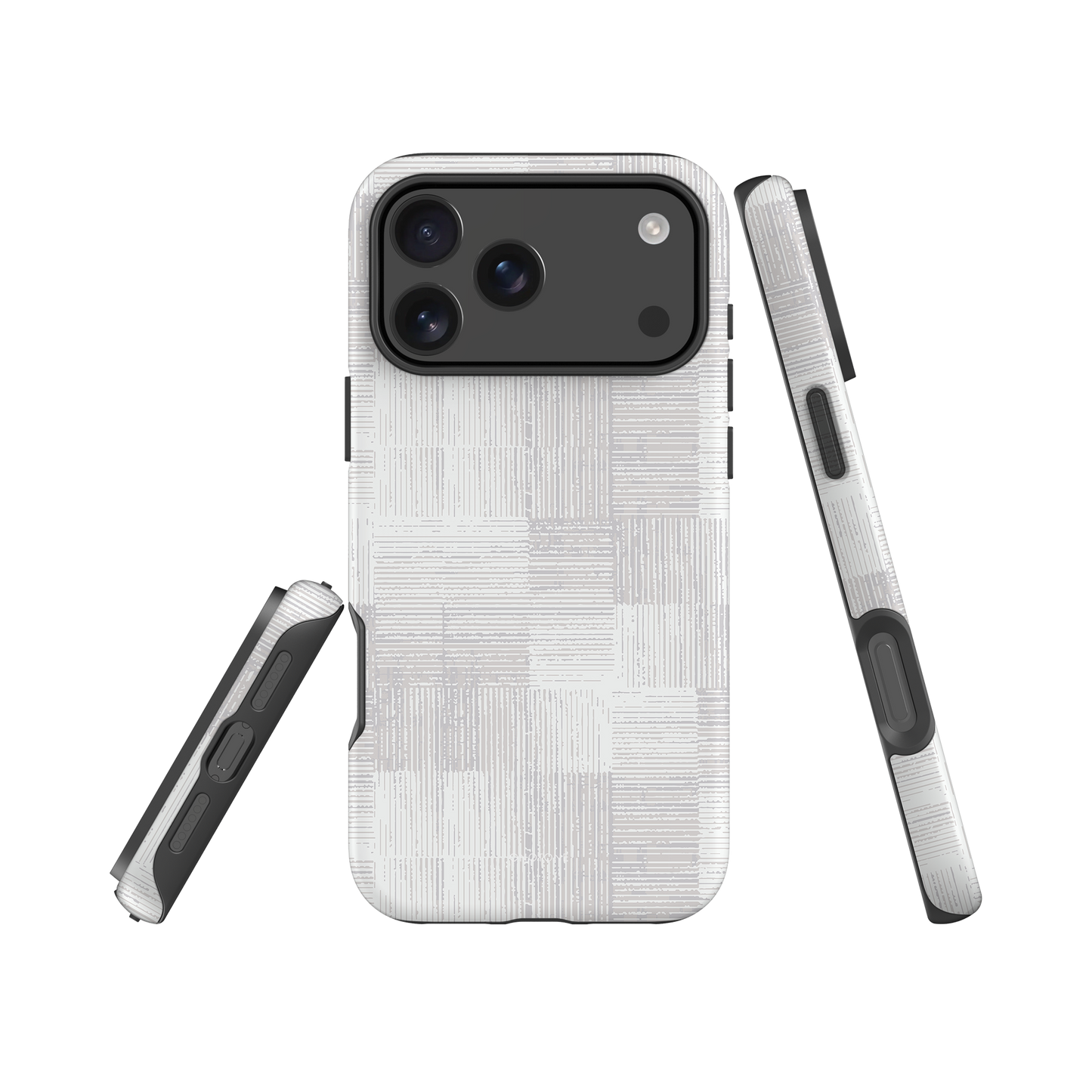 Japanese design indigo iPhone® Case with gray patterns  (IND-034)