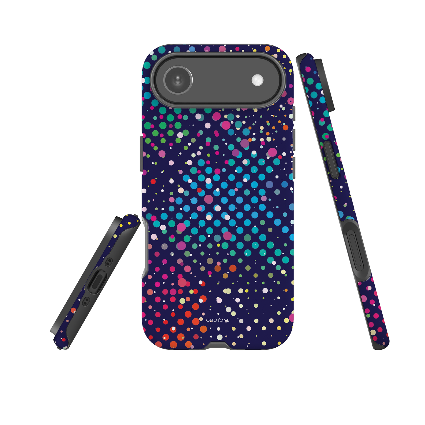 Dark Blue Polka Dot iPhone 17 Pro (MagSafe) Case