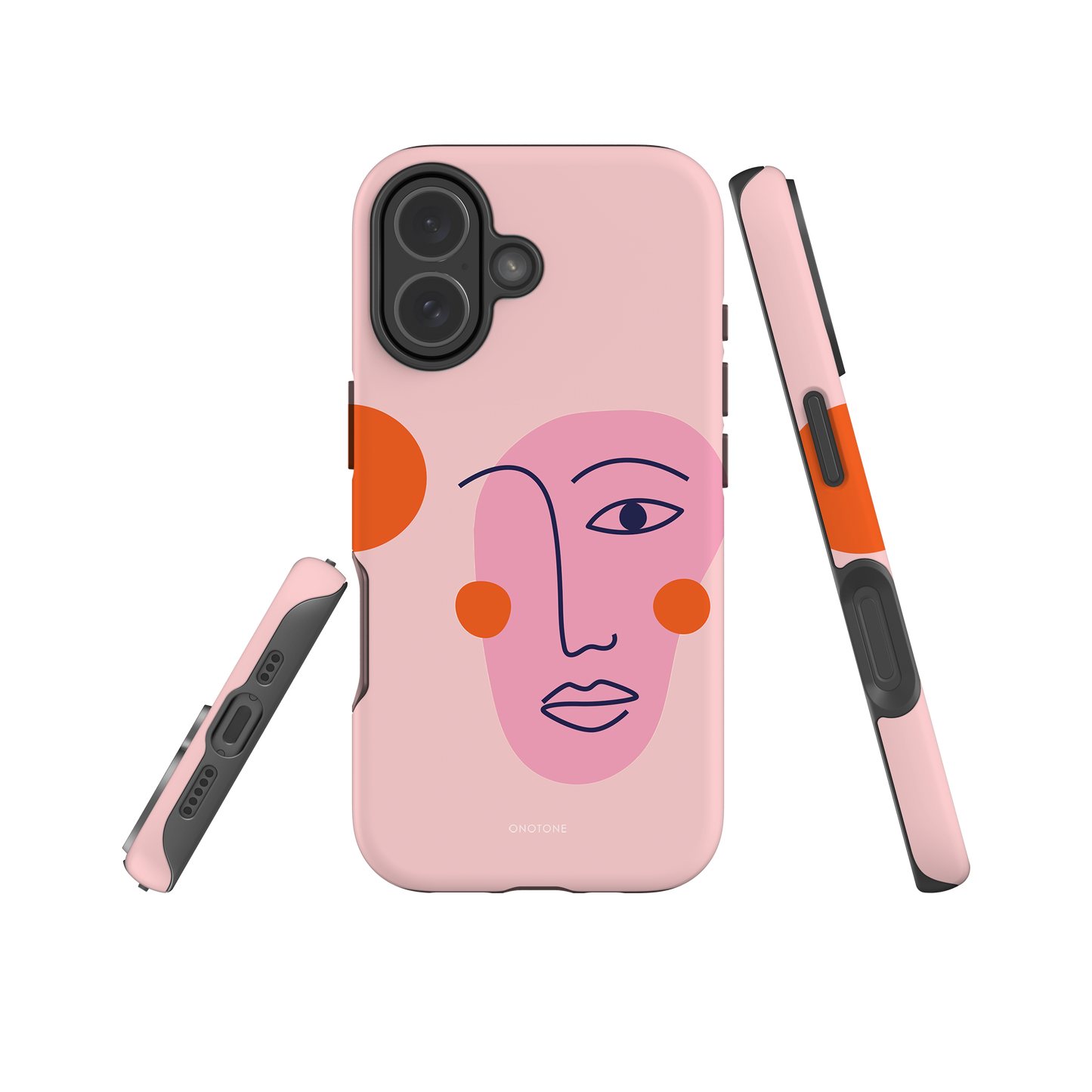 Dual Layer pink modern iPhone® Case ( MD-2849)