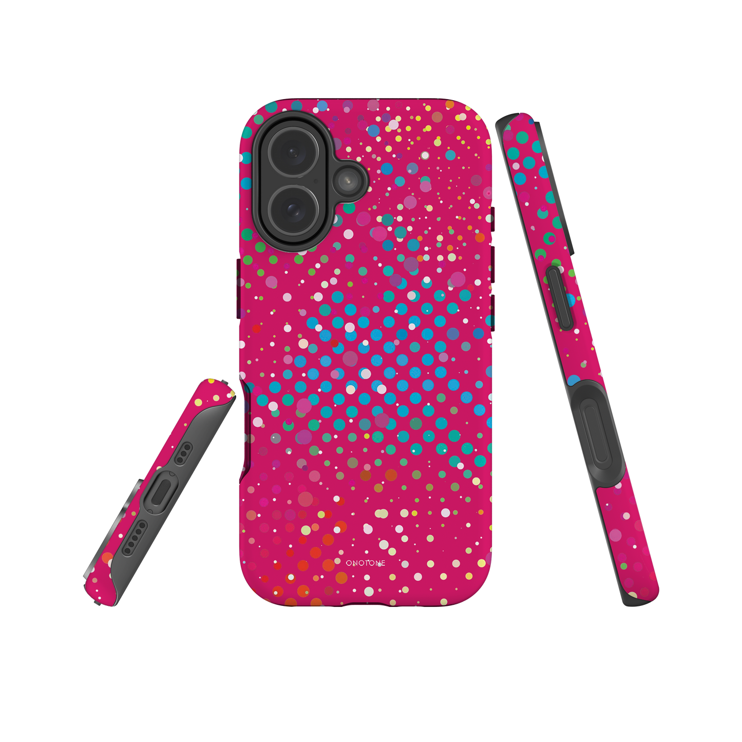 Dark Pink Magenta Polka Dot iPhone 17 (MagSafe) Case