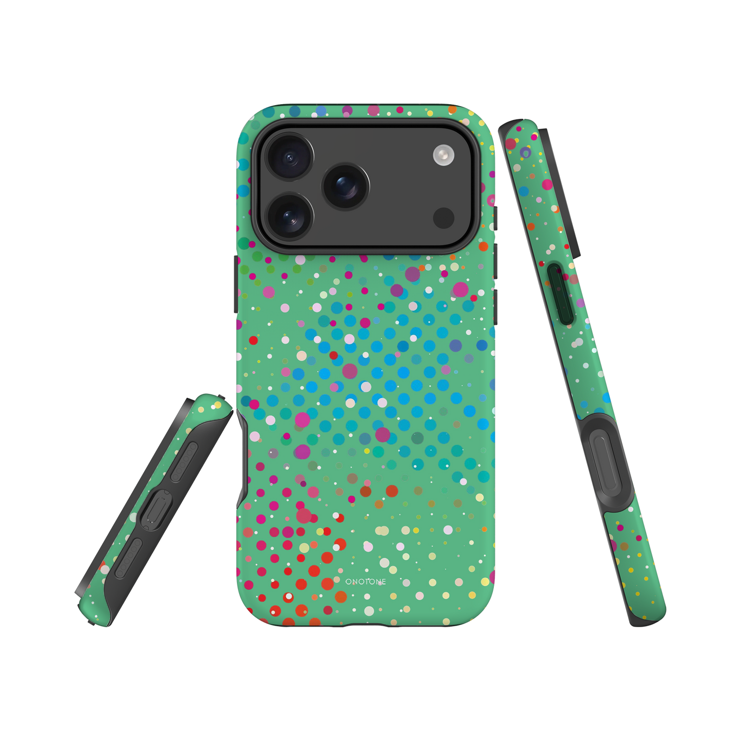 Medium Aquamarine Polka Dot iPhone 17 Pro (MagSafe) Case