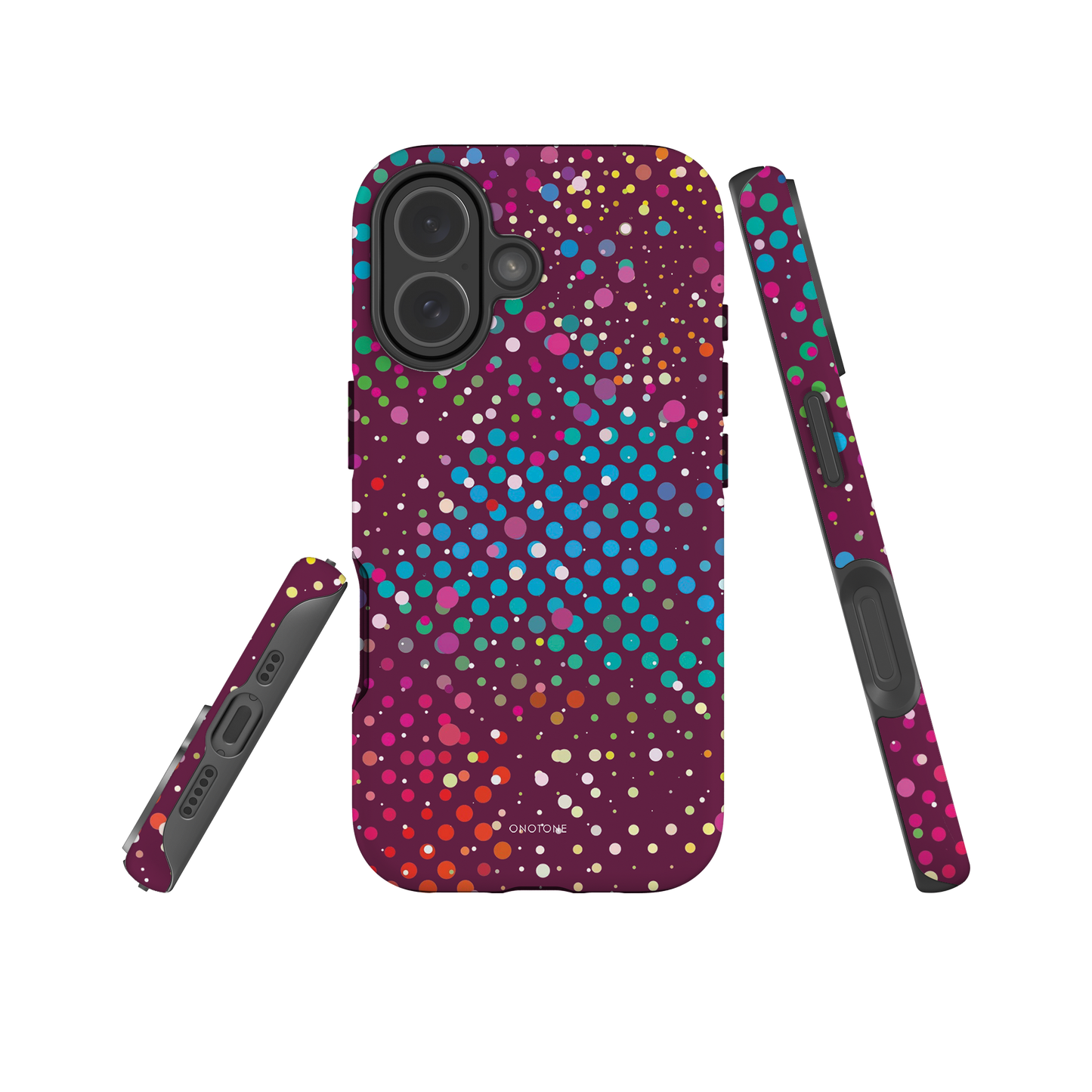 Dark Plun Polka Dot iPhone 17 (MagSafe) Case