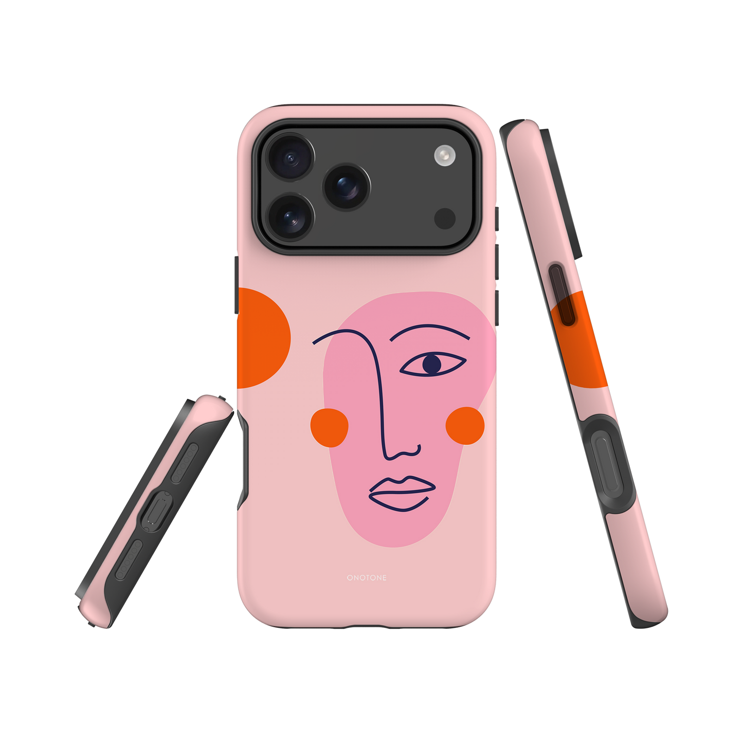 Dual Layer pink modern iPhone® Case ( MD-2849)