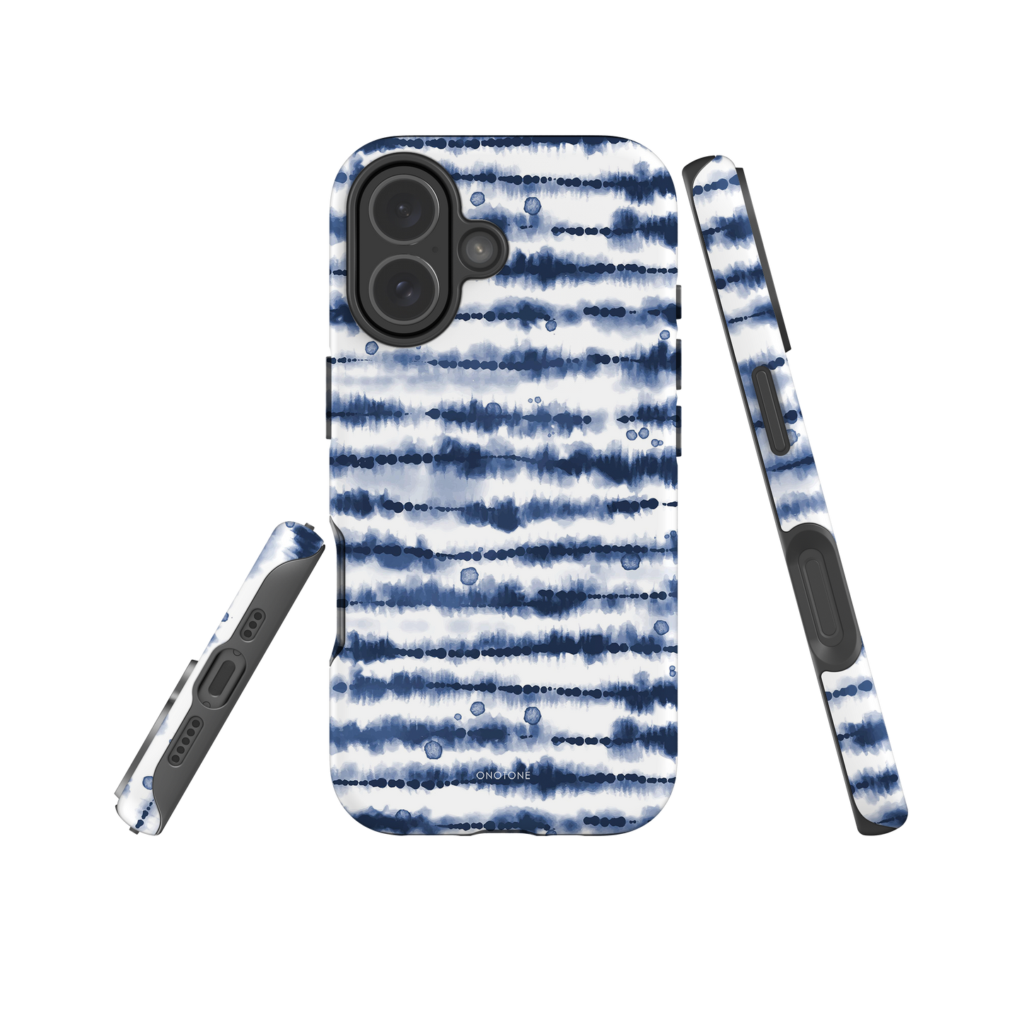 Japanese design indigo iPhone® Case with hand drawn patterns (IND-002)