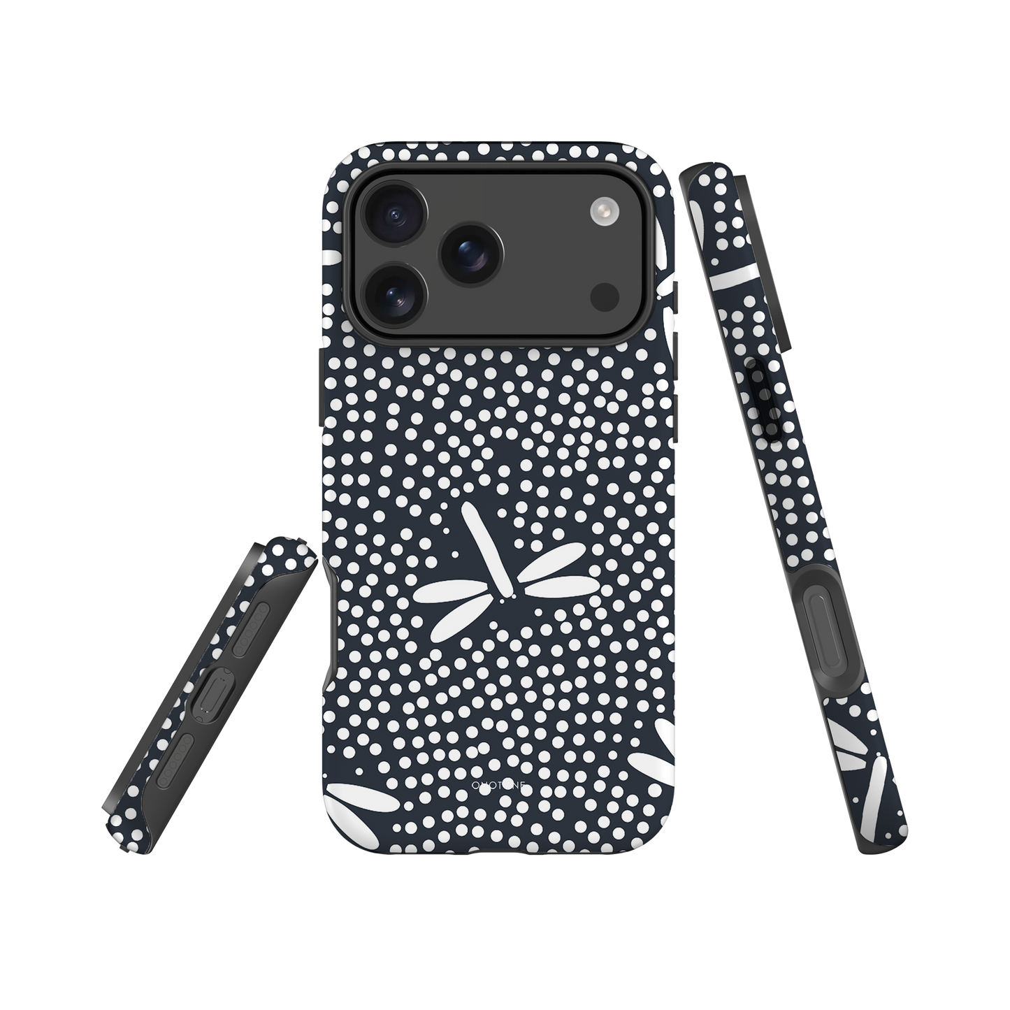 Japanese design indigo iPhone® Case with firefly patterns (IND-016)