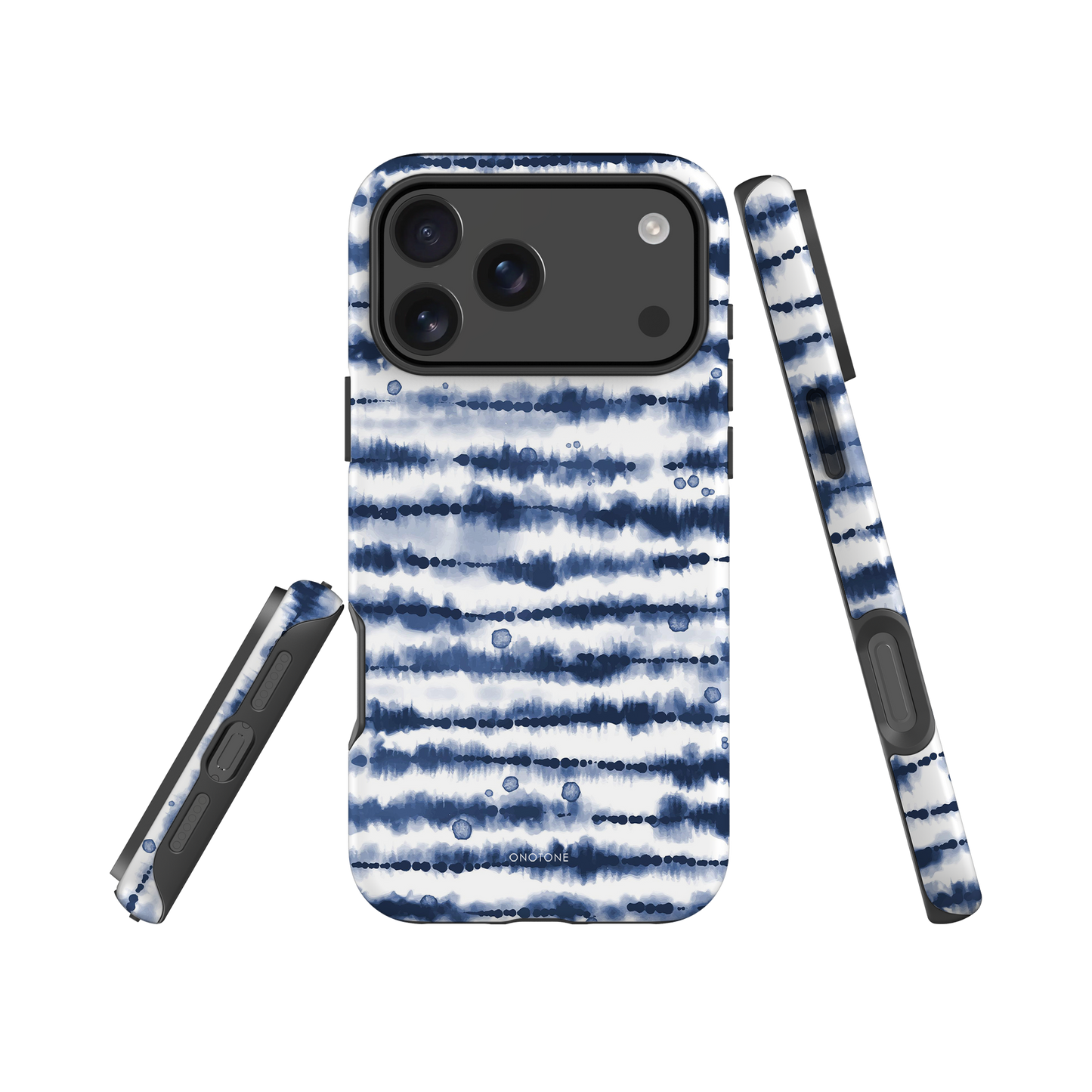 Japanese design indigo iPhone® Case with hand drawn patterns (IND-002)