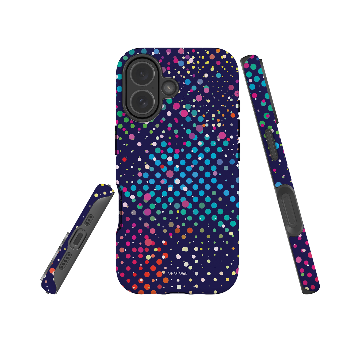 Dark Blue Polka Dot iPhone 17 (MagSafe) Case