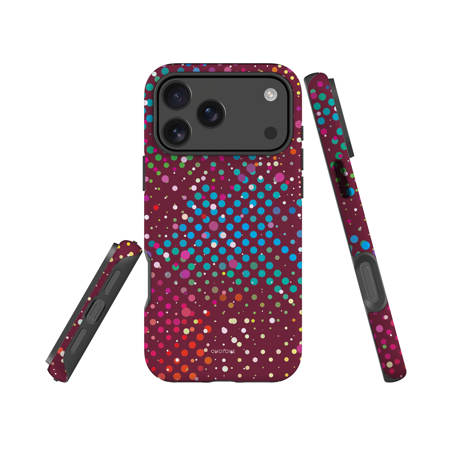 Burgundy Brown Polka Dot iPhone 17 (MagSafe) Case