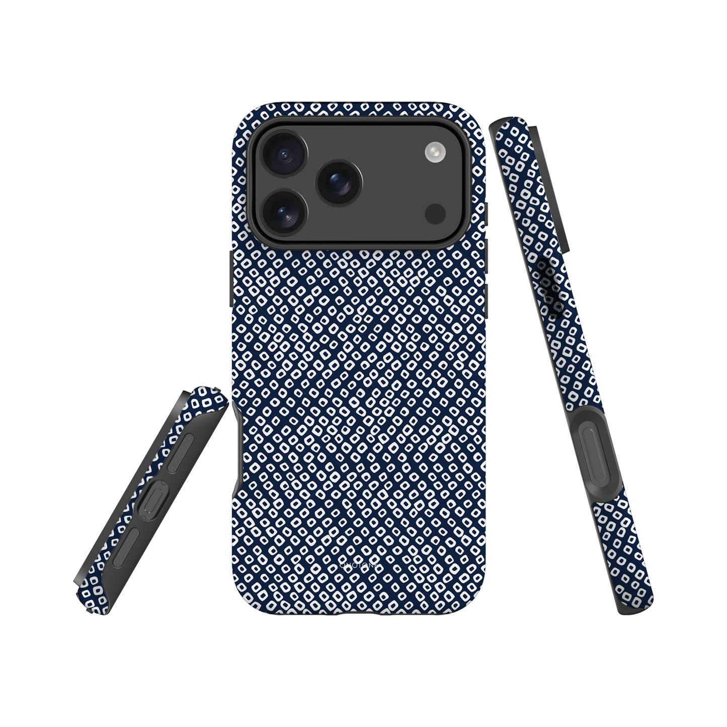 Japanese design indigo iPhone® Case with dotted patterns (IND-004)