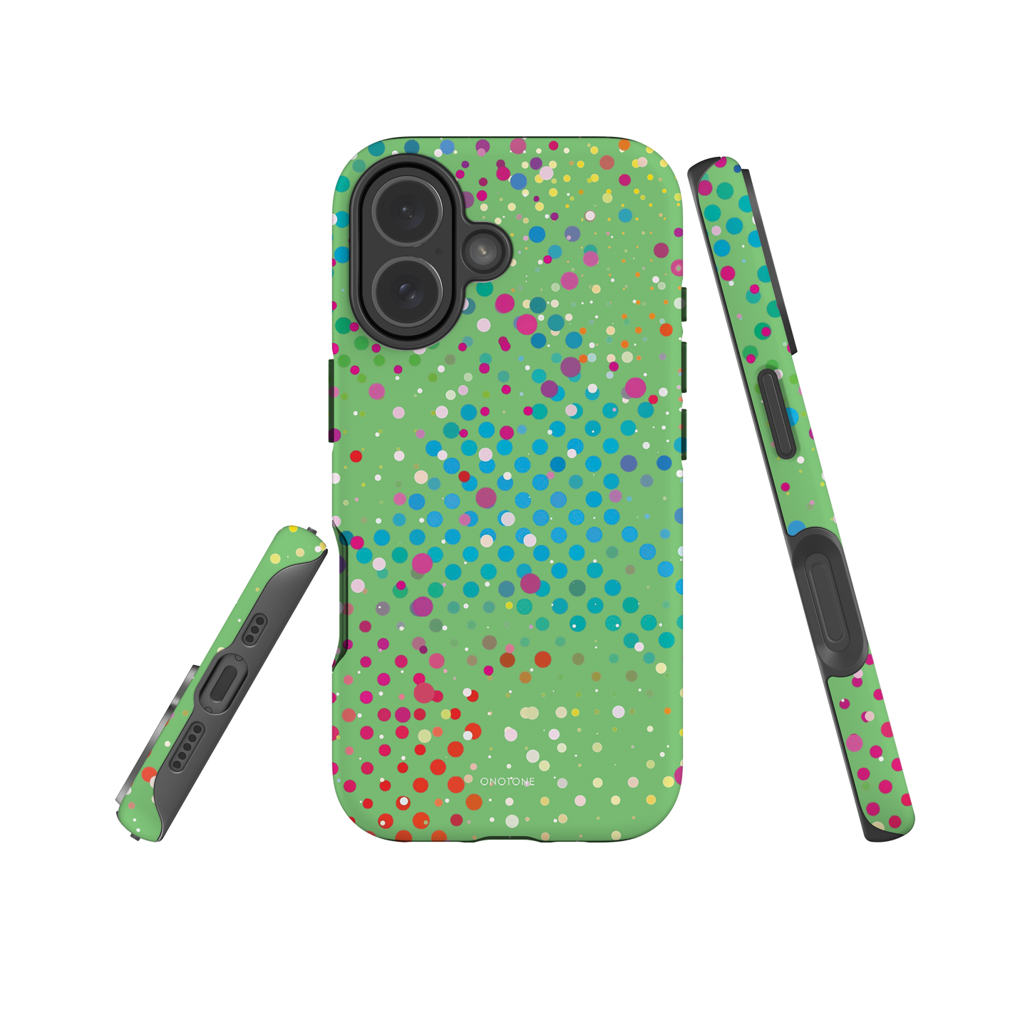 Pale Olive Green Polka Dot iPhone 17 (MagSafe) Case
