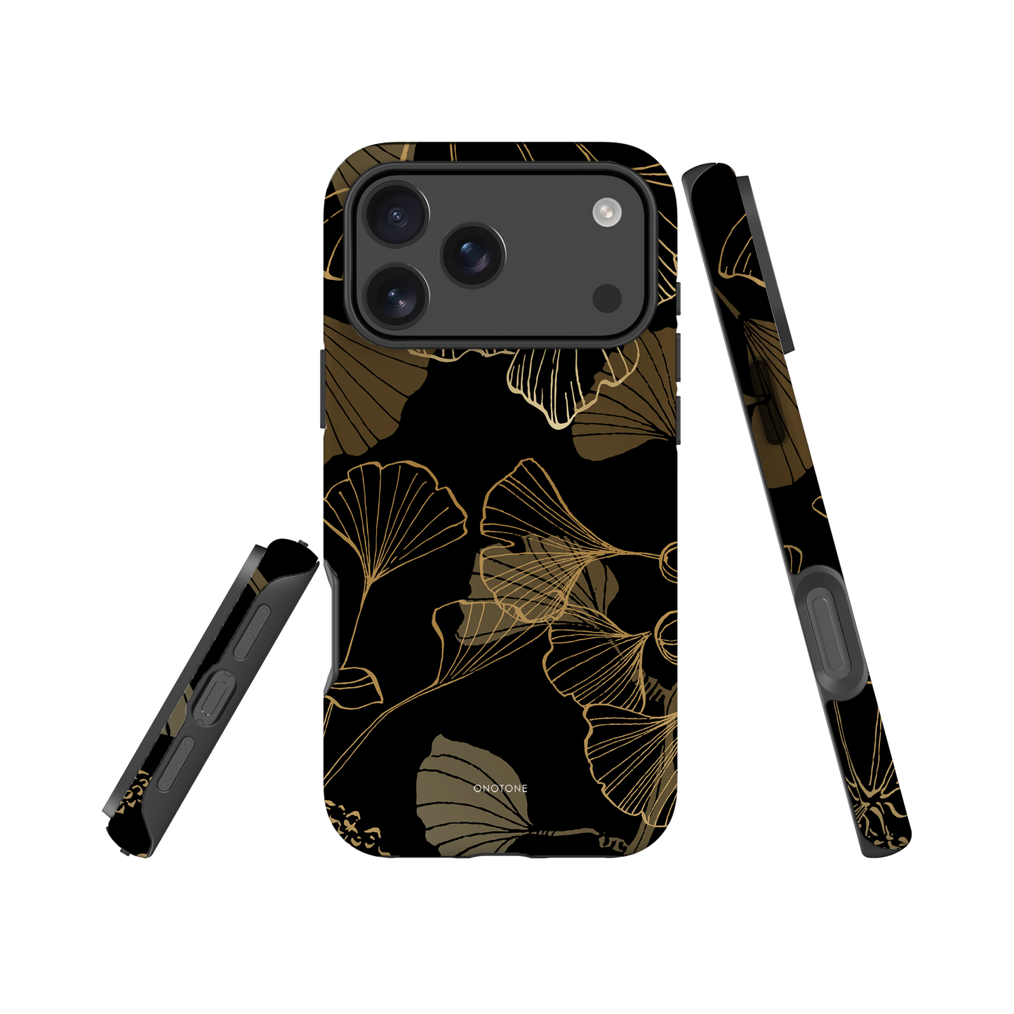 Japanese traditional design indigo iPhone® Case Ginkgo leaves (IND-018)