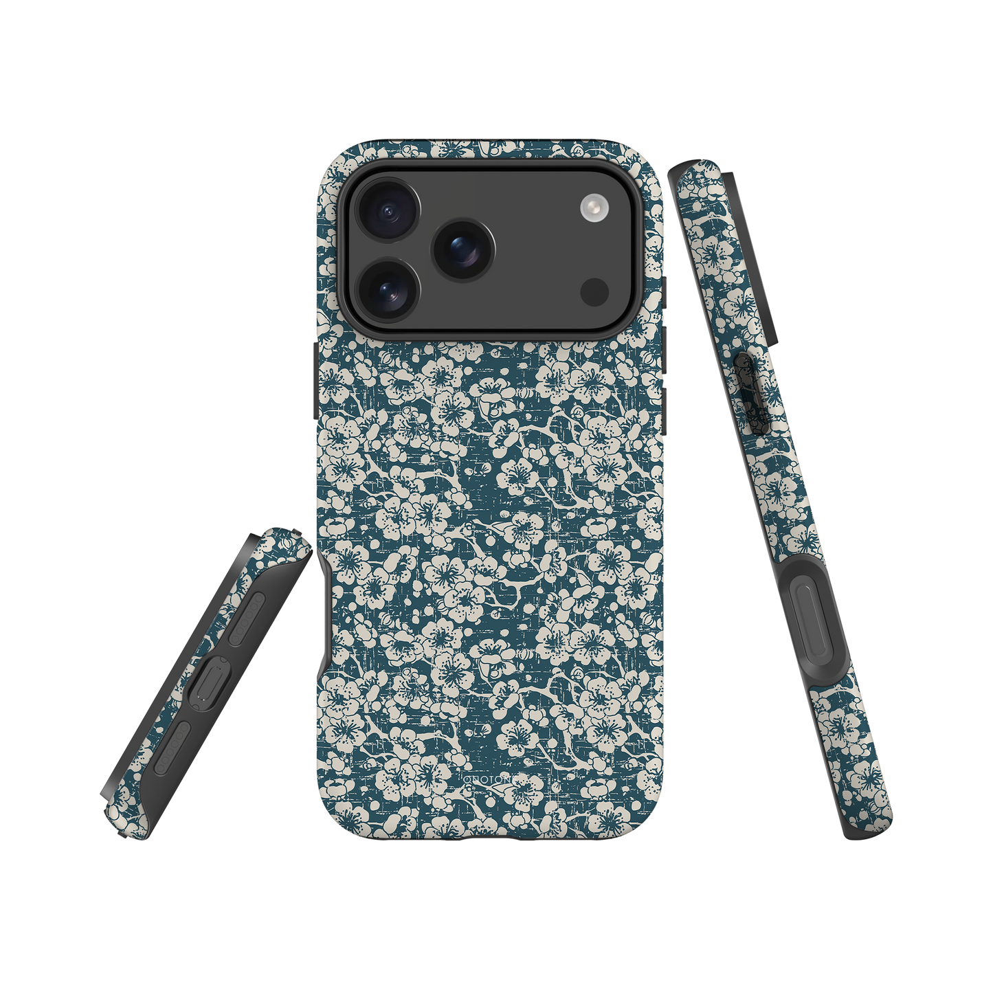 Japanese design indigo iPhone® Case with blue sakra patterns (IND-013)