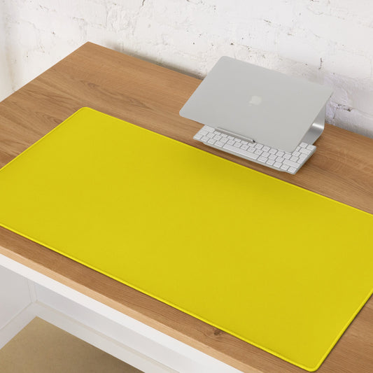 LEMON YELLOW neon desk pad on desk – ONOTONE