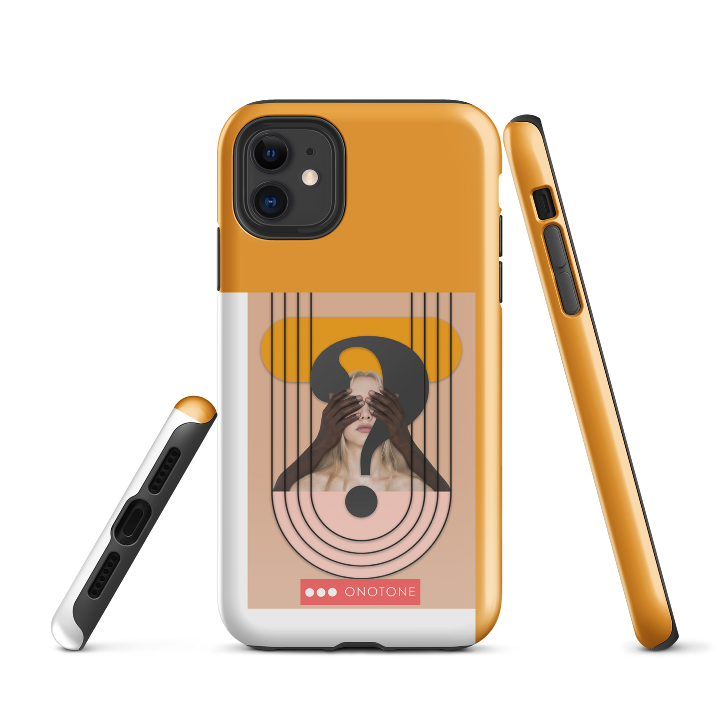 Dual Layer green modern iPhone® Case