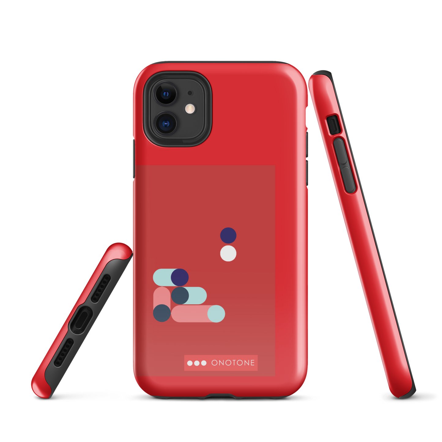 Dual Layer red modern iPhone® Case